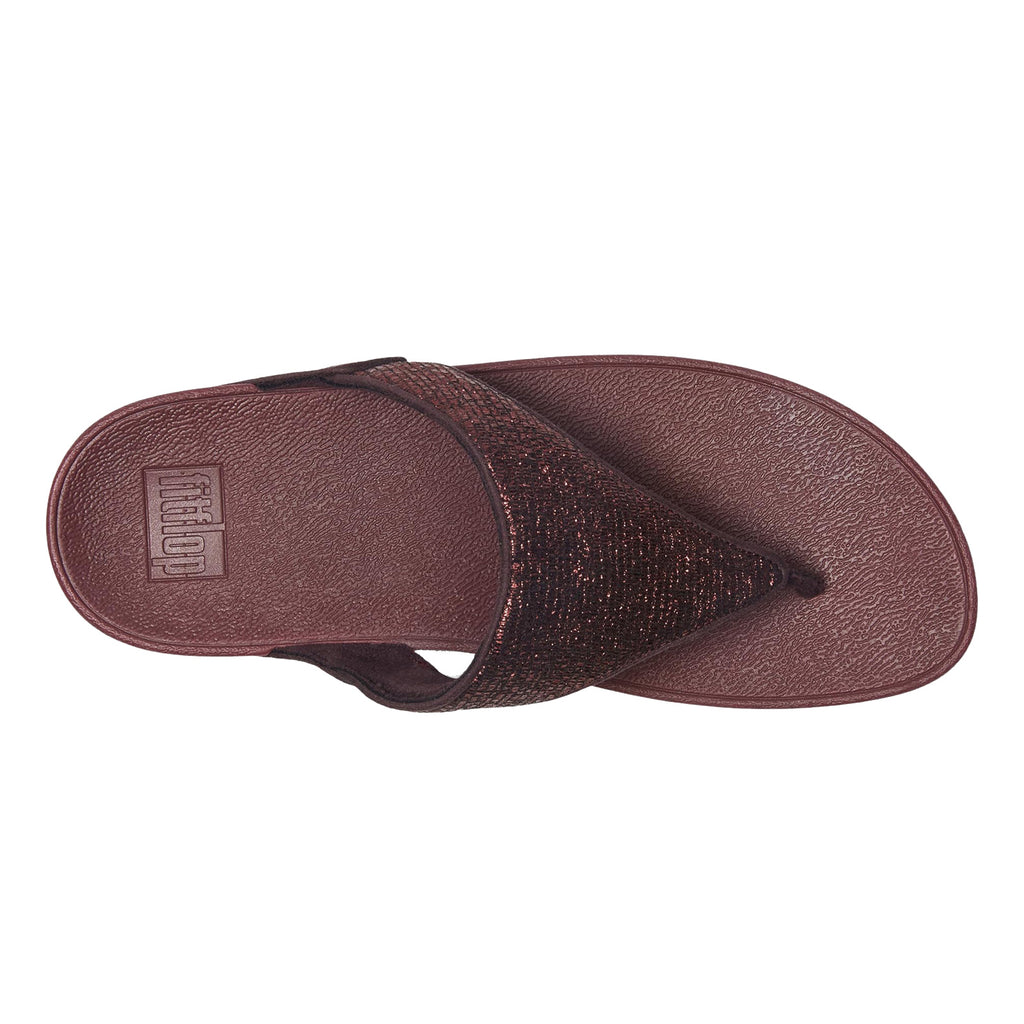 Women's FitFlop, Lulu Crinkled Shimmer Thong Sandal