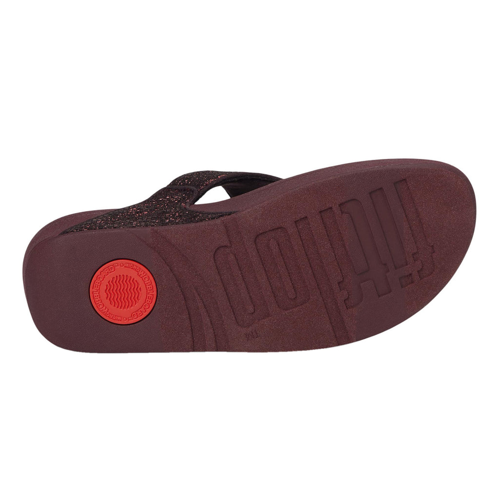 Women's FitFlop, Lulu Crinkled Shimmer Thong Sandal