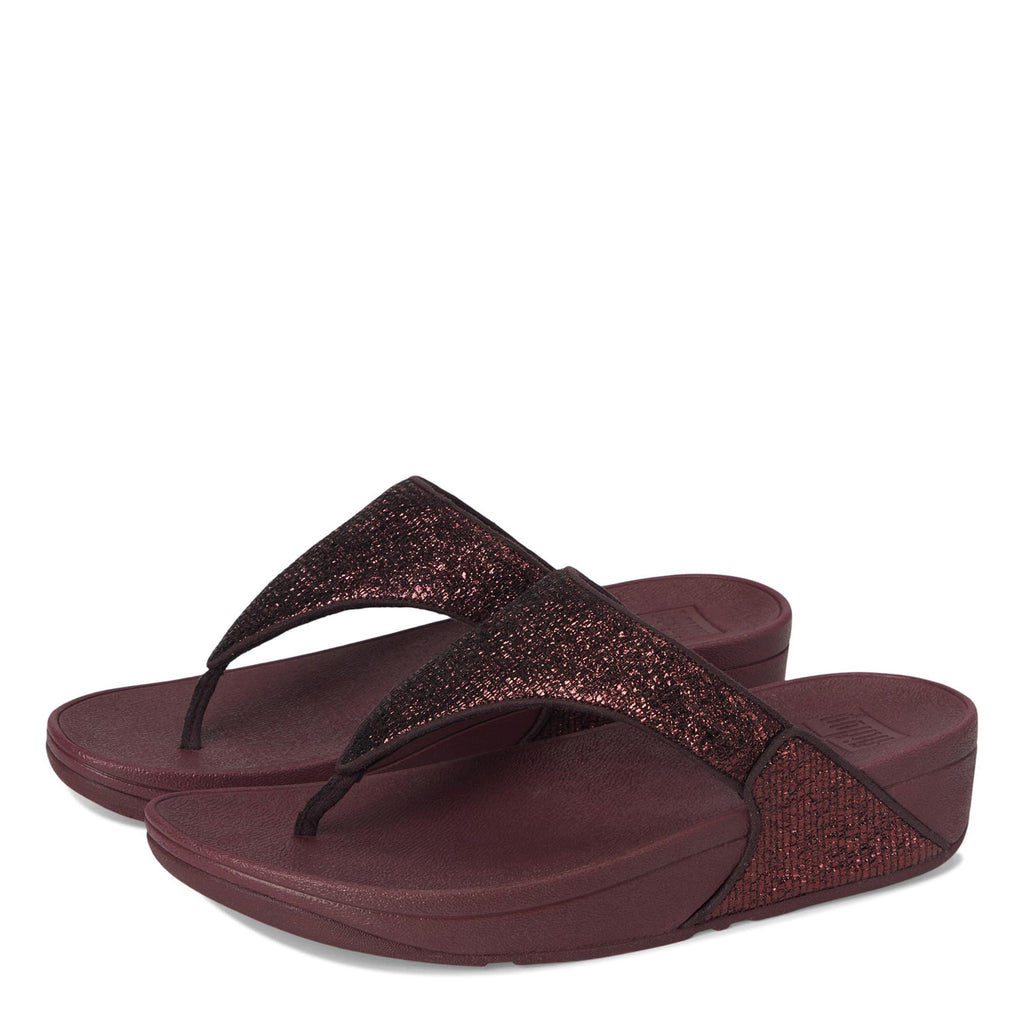 Women's FitFlop, Lulu Crinkled Shimmer Thong Sandal