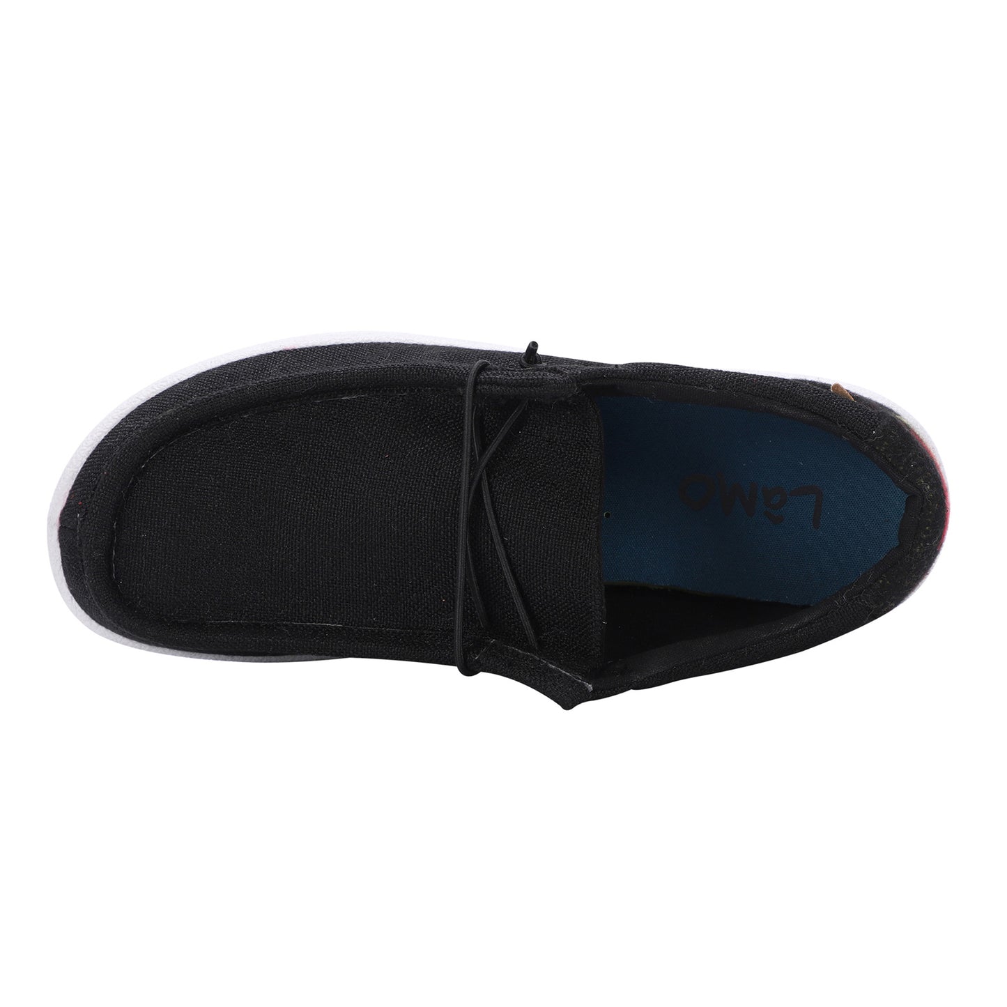 Peltz Shoes  Men's Lamo Paul Slip-On Black/White EM2035-960