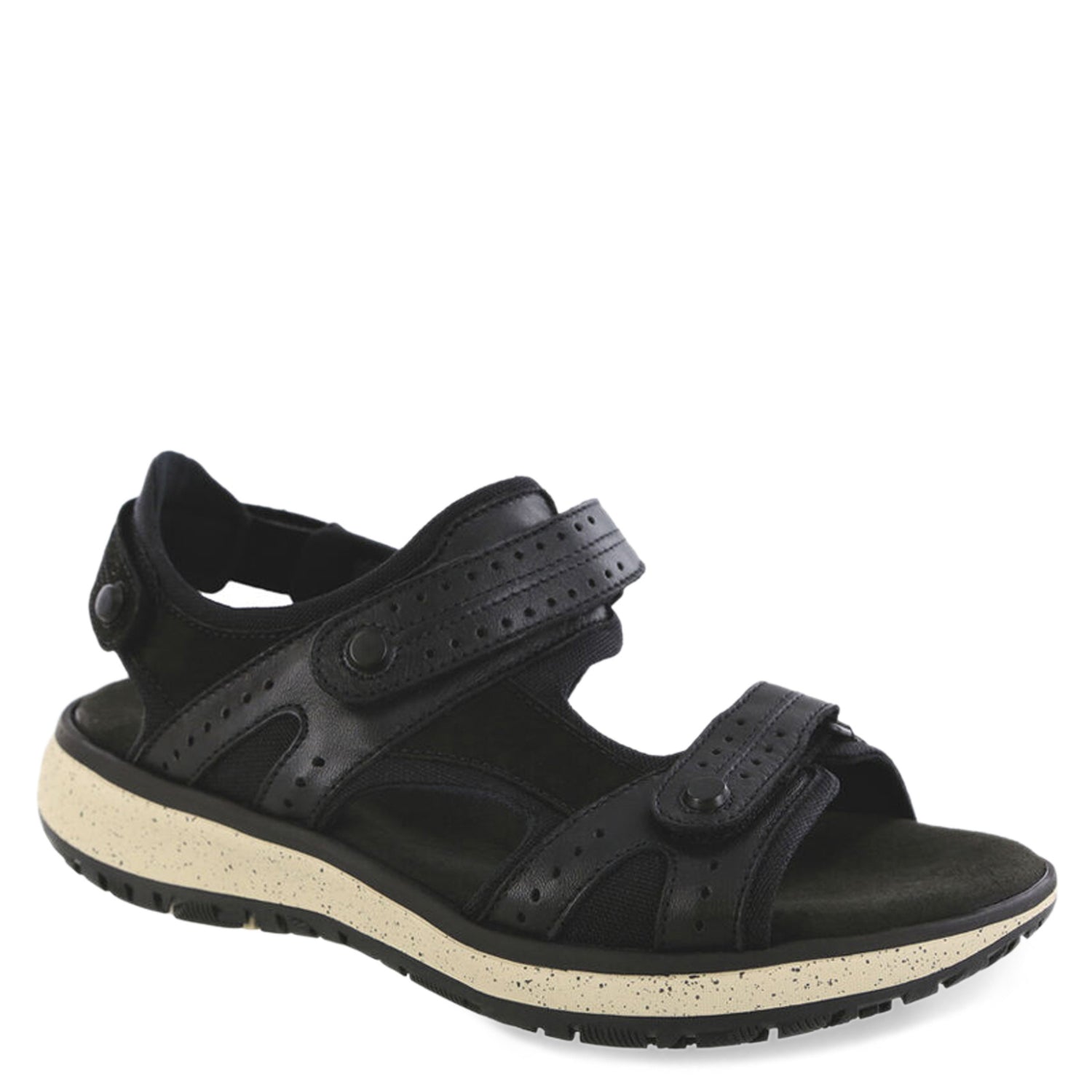 Peltz Shoes  Women's SAS Embark Sandal BLACK ASH EMBARK BLK ASH