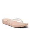 Peltz Shoes  Women's FitFlop iQushion Transparent Flip-Flop Beige ER1-137