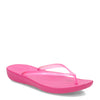 Peltz Shoes  Women's FitFlop iQushion Transparent Flip-Flop Fuchsia ER1-929