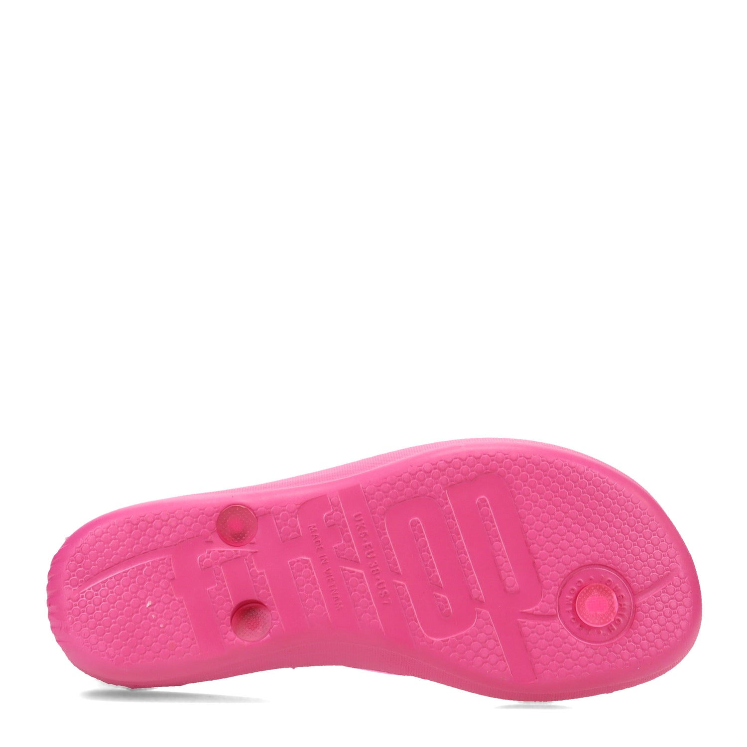 Peltz Shoes  Women's FitFlop iQushion Transparent Flip-Flop Fuchsia ER1-929