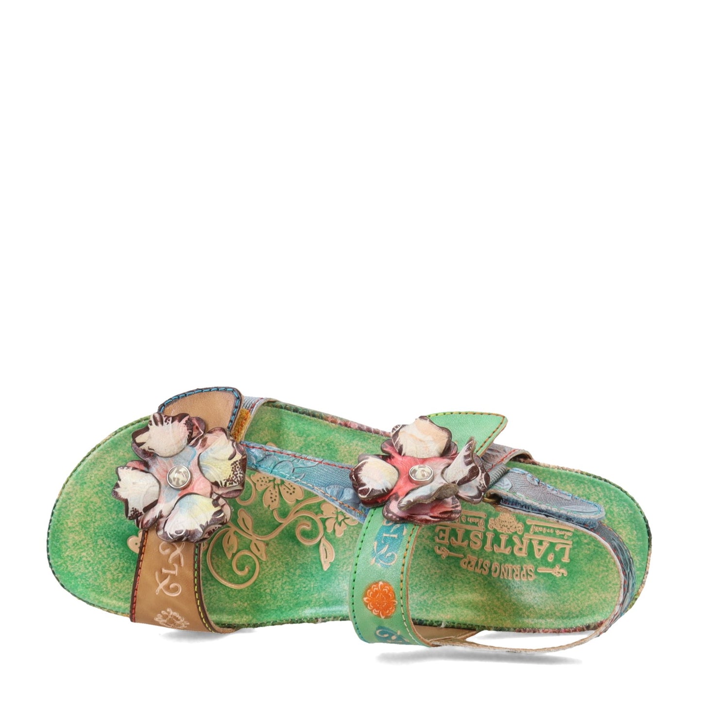 Peltz Shoes  Women's L'Artiste by Spring Step Erica Sandal Mint Green ERICA-MTMN