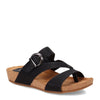Peltz Shoes  Women's Eurosoft Gladis Sandal BLACK ES0026901