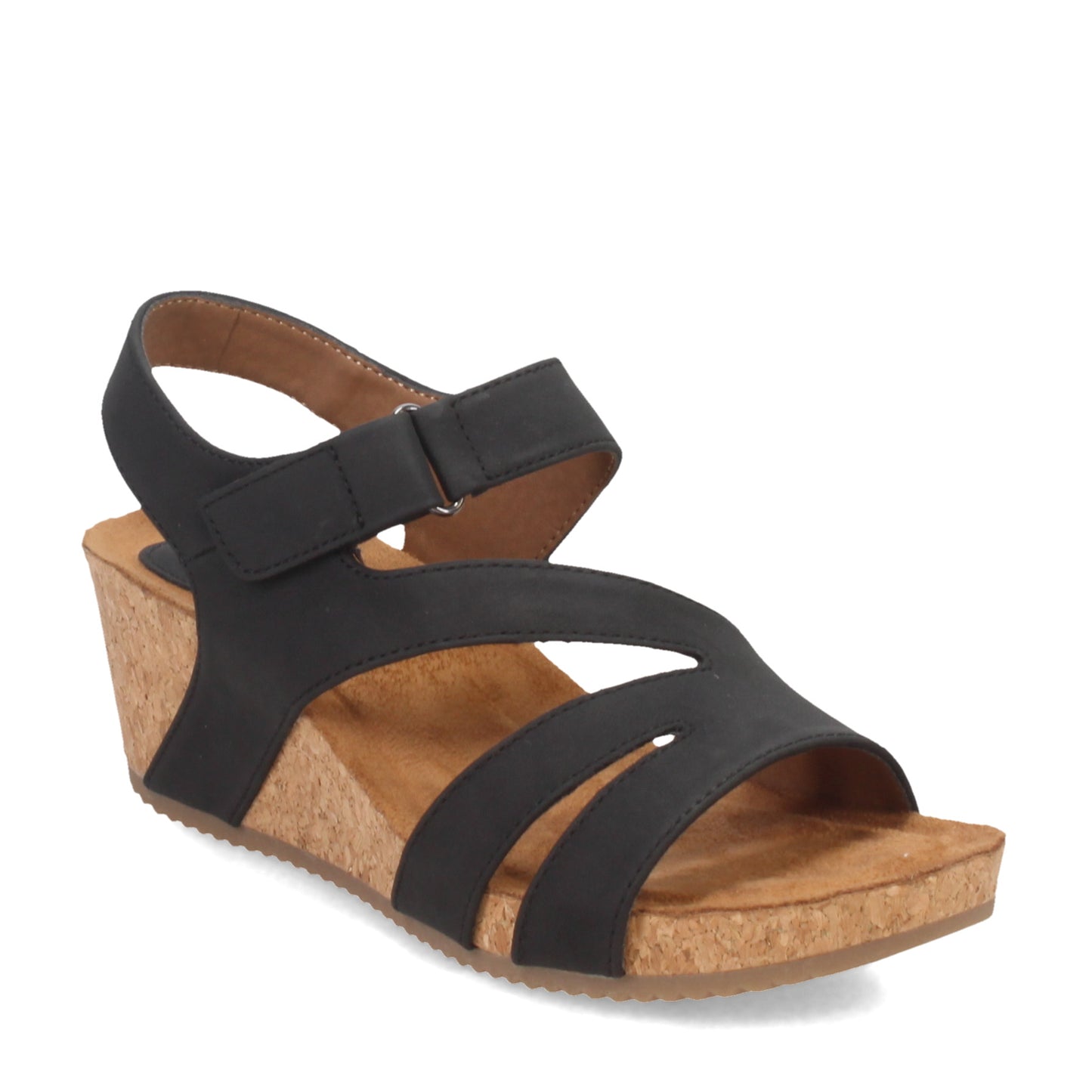 Peltz Shoes  Women's Eurosoft by Sofft Elda Sandal BLACK ES0028301