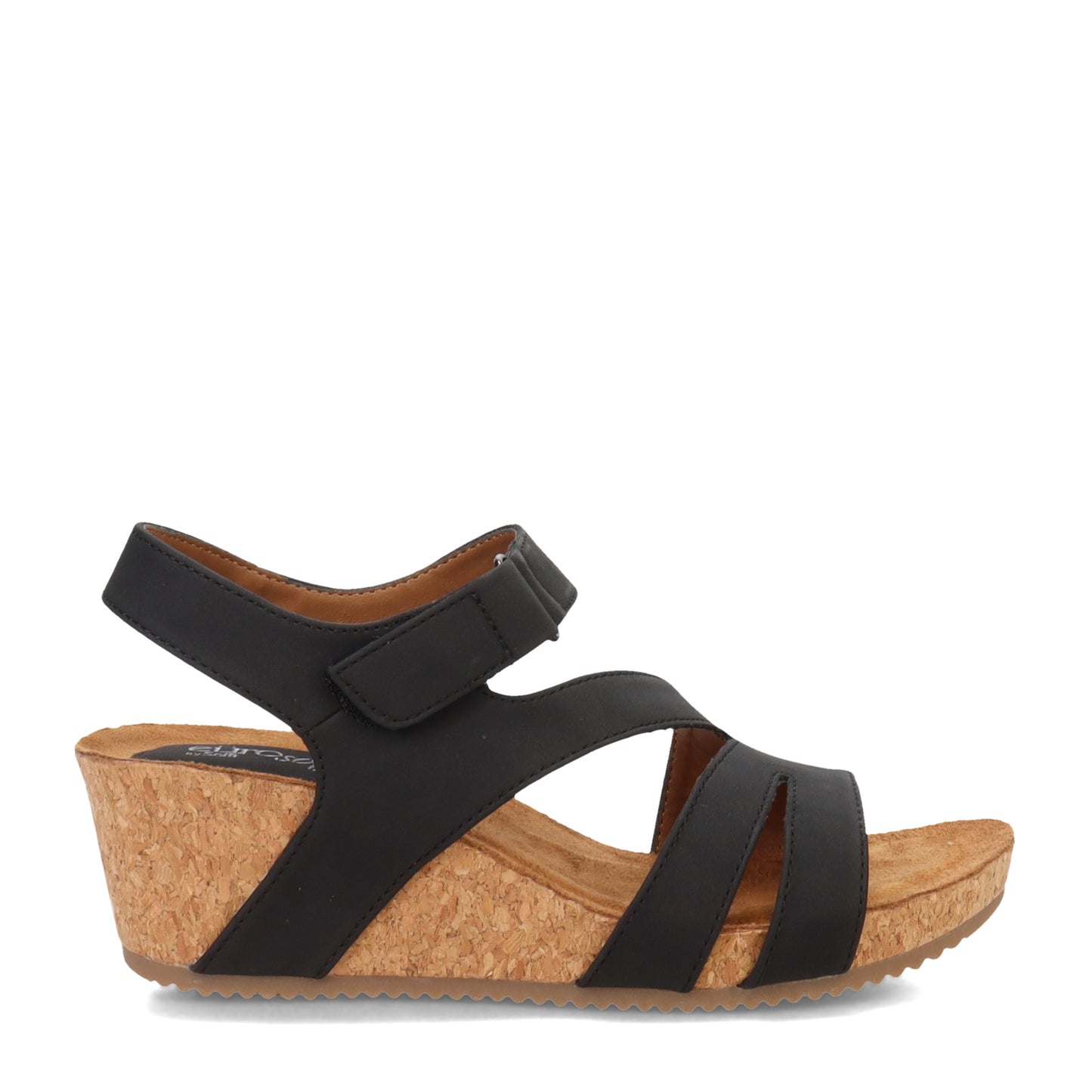 Peltz Shoes  Women's Eurosoft by Sofft Elda Sandal BLACK ES0028301