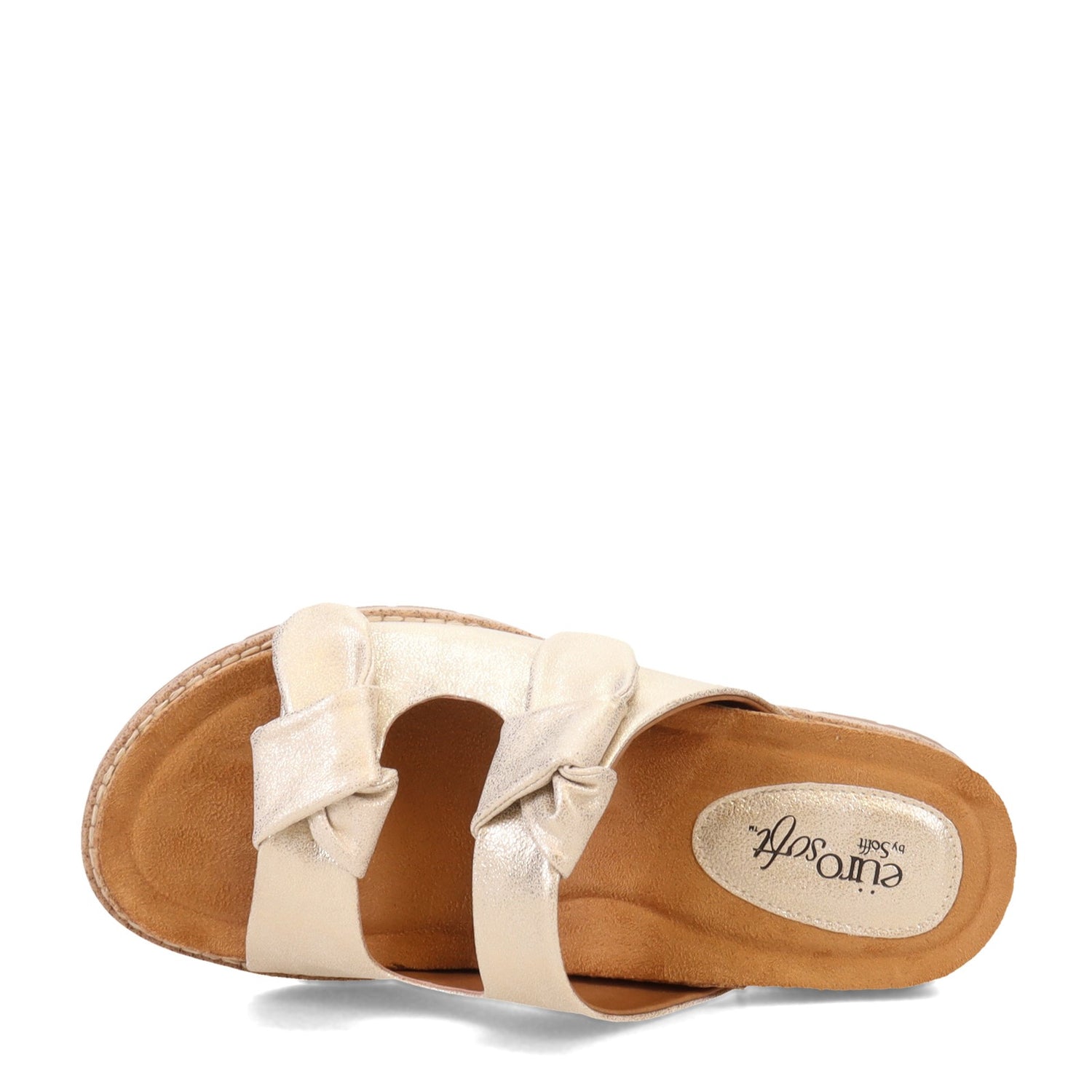 Peltz Shoes  Women's Eurosoft by Sofft Golden Sandal GOLD ES0034403