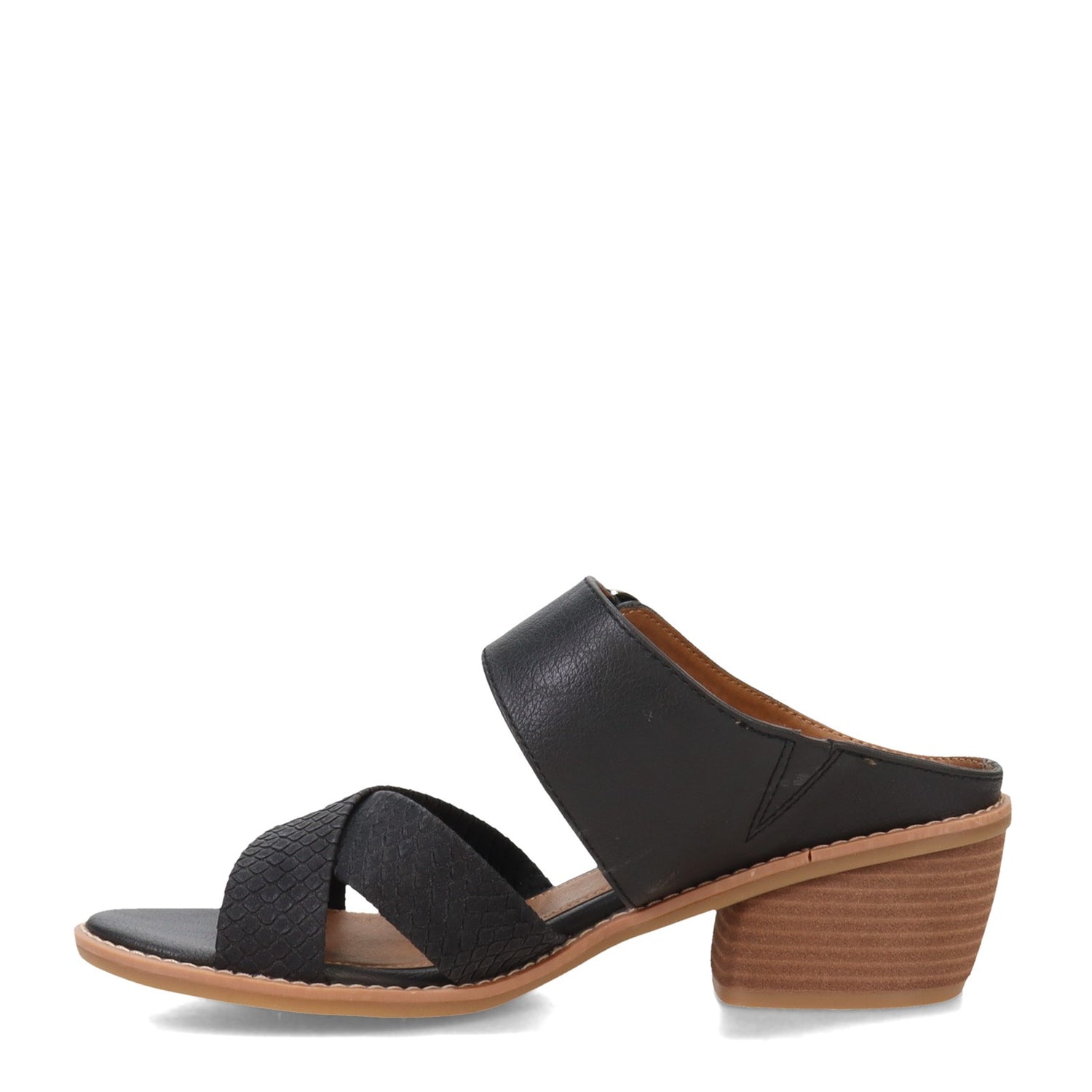 Peltz Shoes  Women's Eurosoft by Sofft Cyleigh Sandal BLACK ES0035101