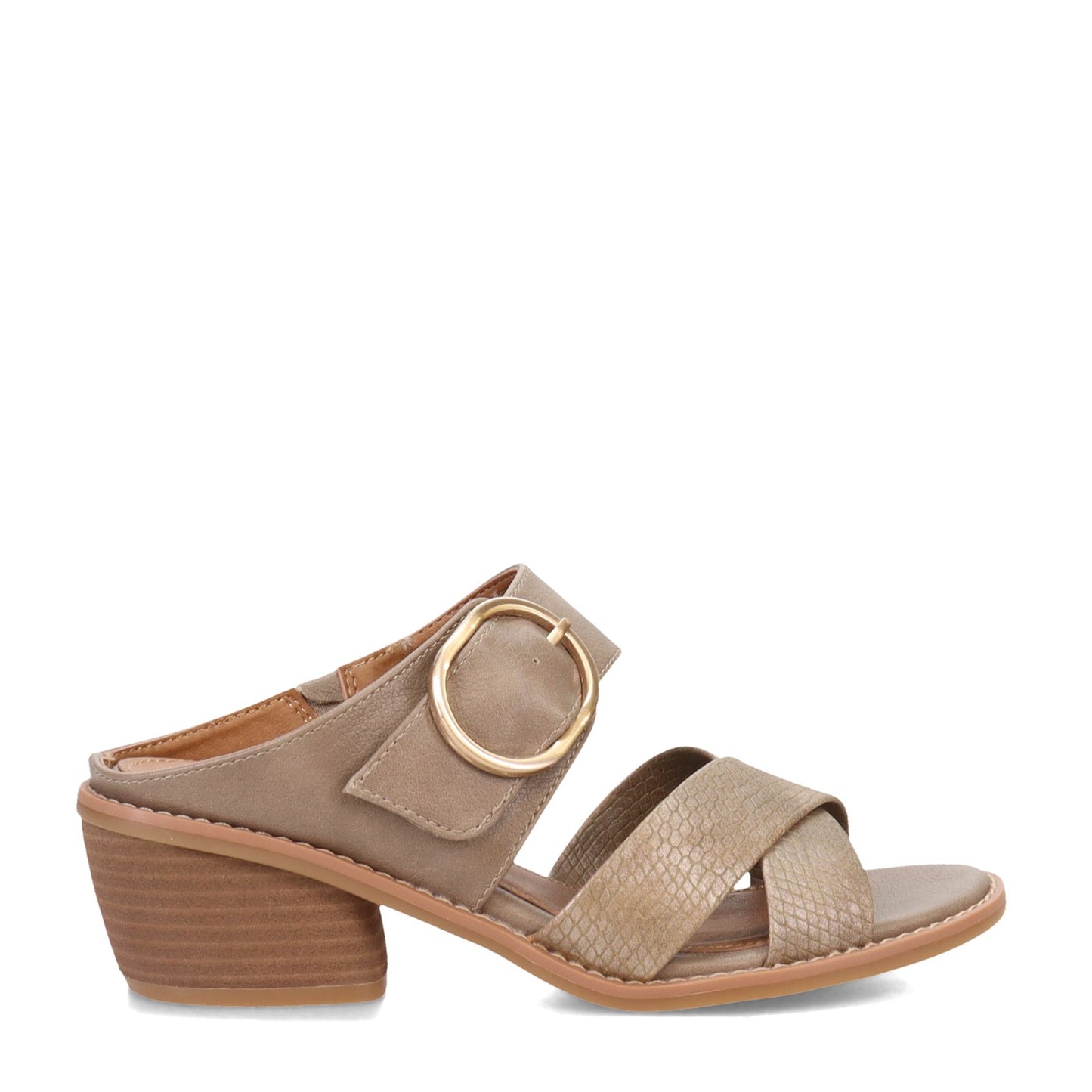 Peltz Shoes  Women's Eurosoft by Sofft Cyleigh Sandal TAUPE ES0035136