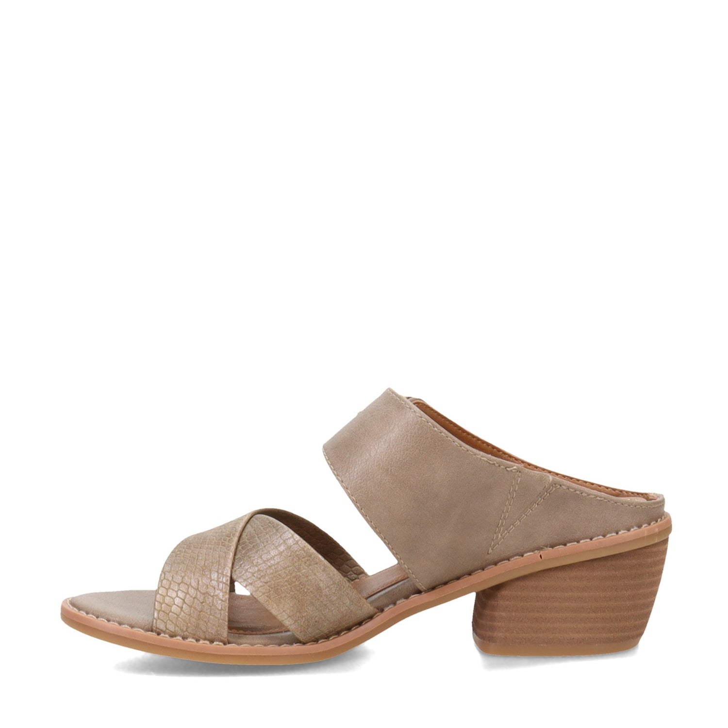 Peltz Shoes  Women's Eurosoft by Sofft Cyleigh Sandal TAUPE ES0035136
