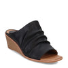 Peltz Shoes  Women's Eurosoft by Sofft Gilby Sandal BLACK ES0035201