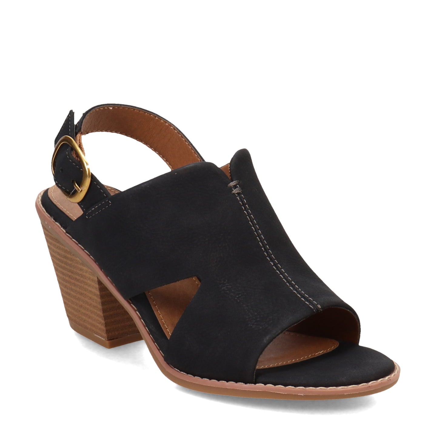 Peltz Shoes  Women's Eurosoft by Sofft Taite Sandal BLACK ES0035401