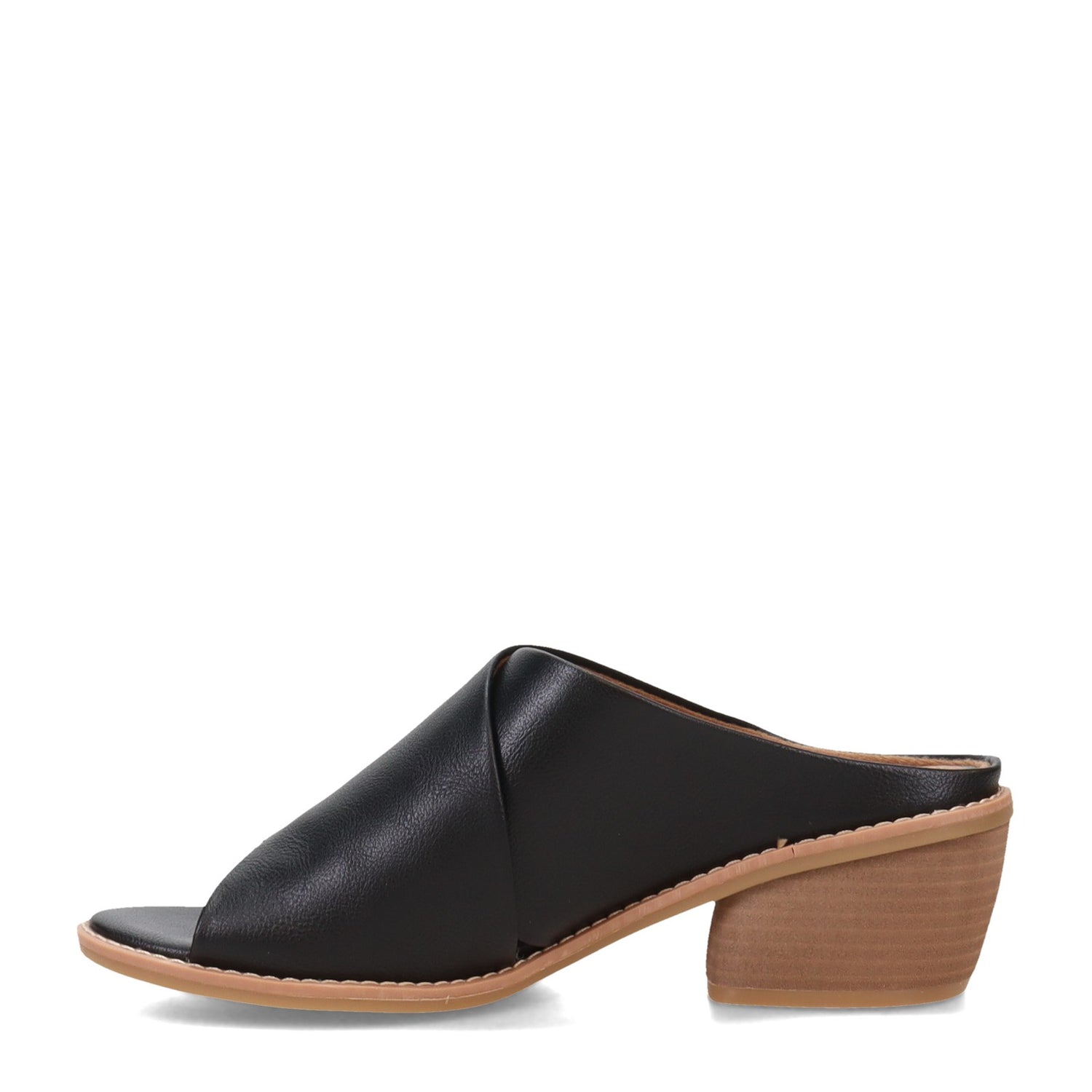 Peltz Shoes  Women's Eurosoft by Sofft Cidney Sandal BLACK ES0035801