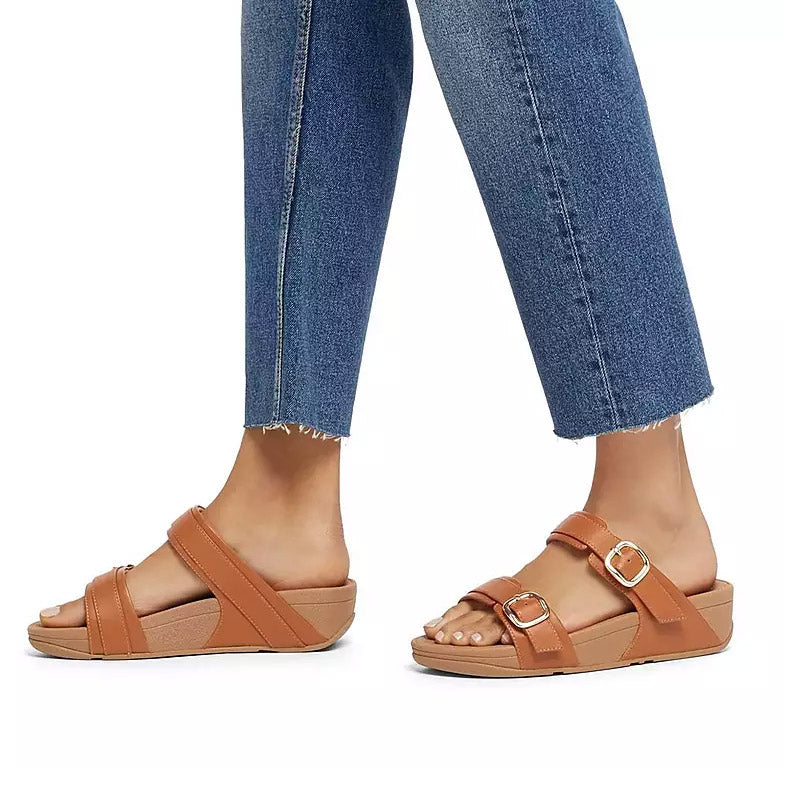 Women's FitFlop, Lulu Adjustable Buckle Slide Sandal