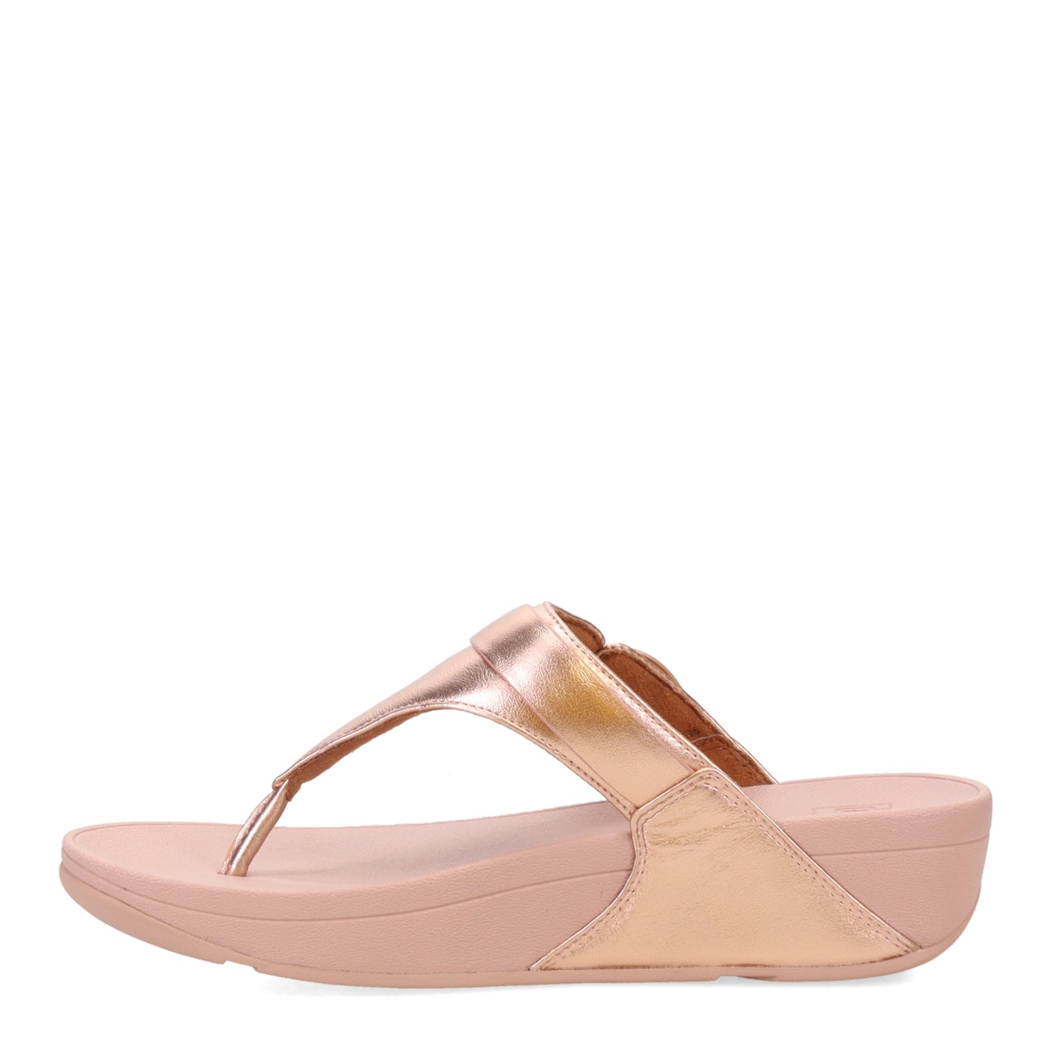 Peltz Shoes  Women's FitFlop Lulu Adjustable Thong Sandal Rose Gold ES8-323