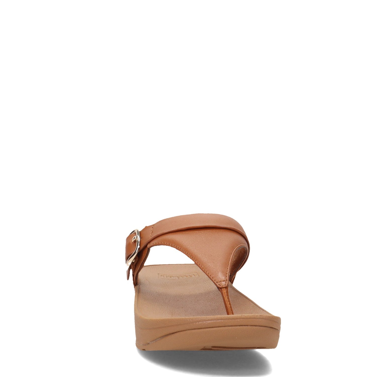 Peltz Shoes  Women's FitFlop Lulu Adjustable Thong Sandal Tan ES8-592