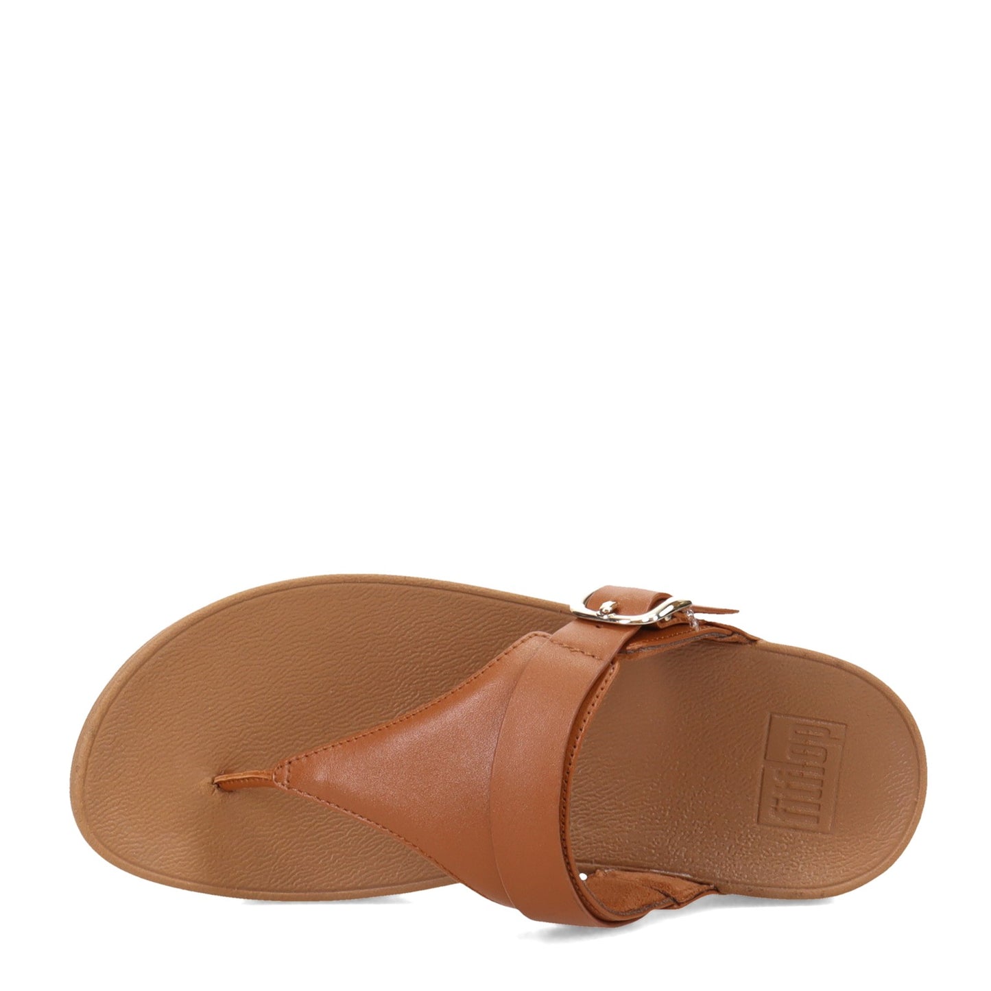 Peltz Shoes  Women's FitFlop Lulu Adjustable Thong Sandal Tan ES8-592