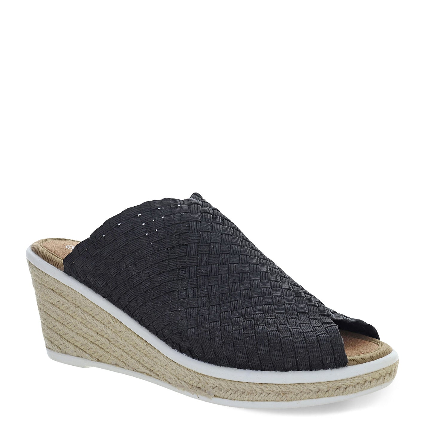 Peltz Shoes  Women's Bernie Mev Espa Cyrene Sandal BLACK SHIMMER ESPACYRENE-BLAC