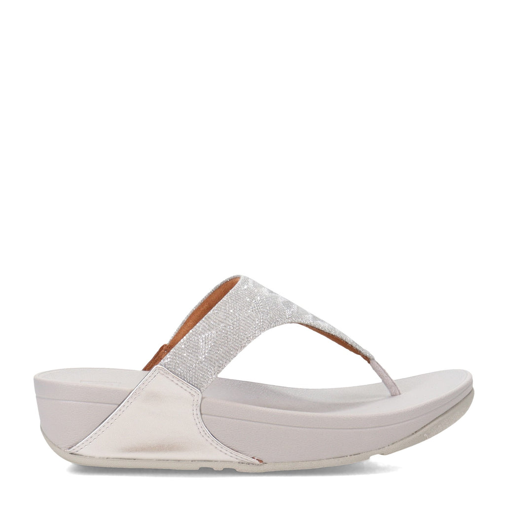 Women's FitFlop Lulu Glitz Thong Sandal SILVER GLINT ET9-011