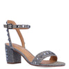 Peltz Shoes  Women's J Renee Evelina Sandal Pewter Glitter EVELIN-GFPEW