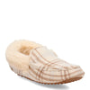 Peltz Shoes  Women's Lamo Aussie Moc Slipper CREAM PLAID EW1535-278