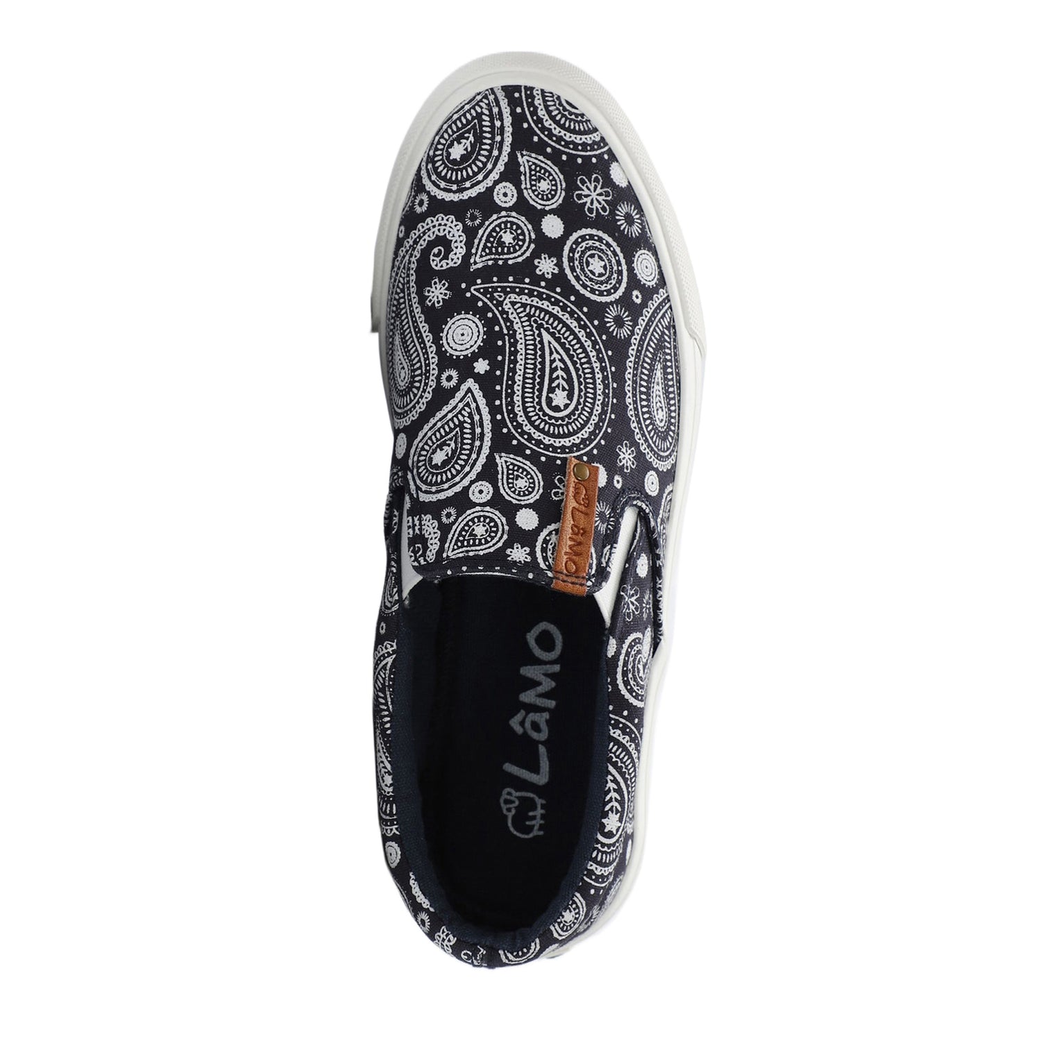 Peltz Shoes  Women's Lamo Piper Slip-On Navy Paisley EW1802-NVPA