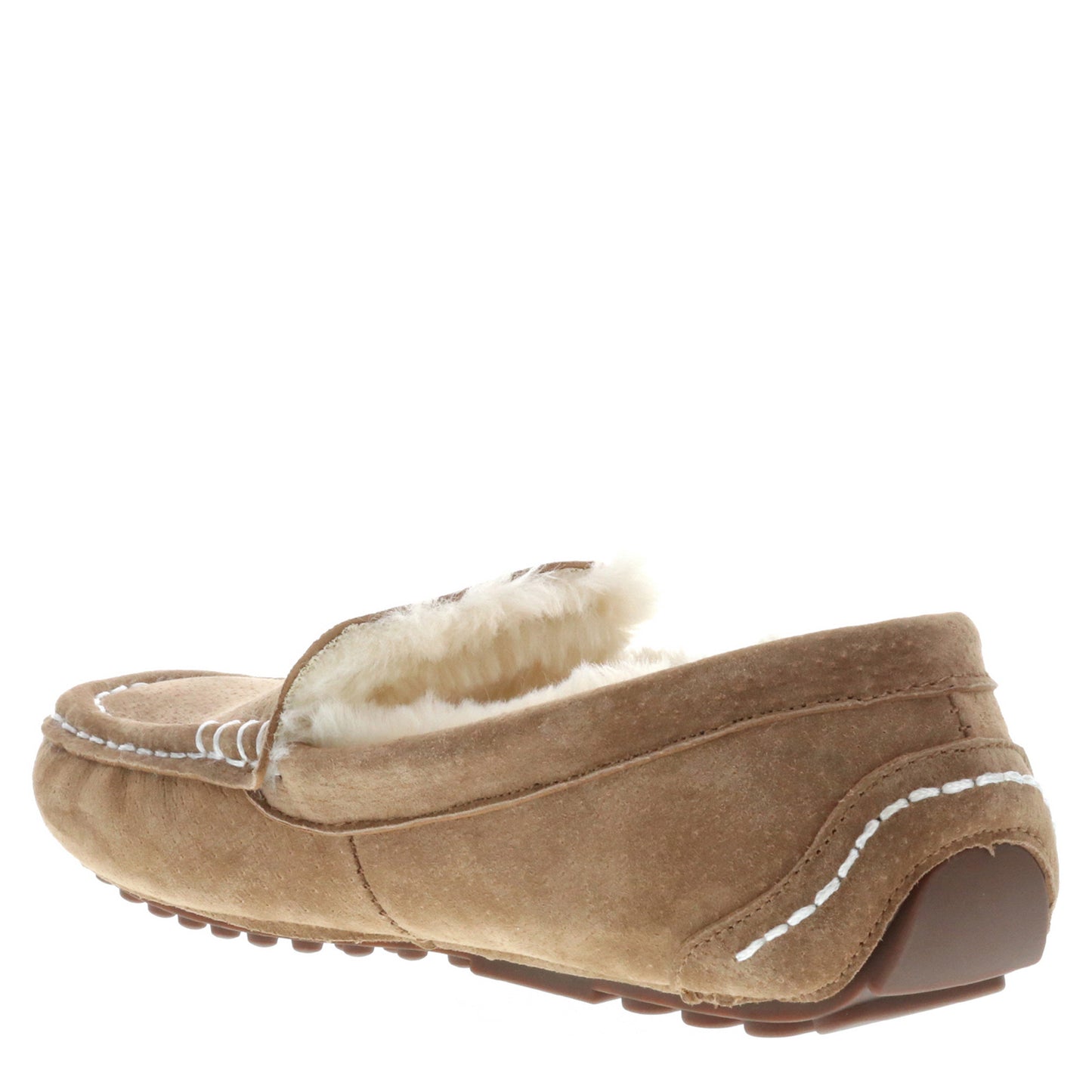 Peltz Shoes  Women's Lamo Callie Moc Slipper CHESTNUT EW1934-CNT