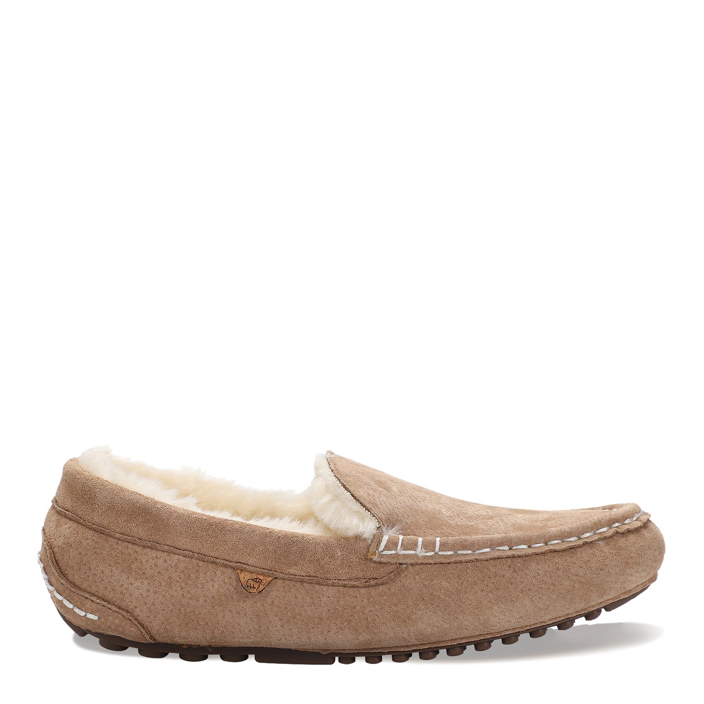 Peltz Shoes  Women's Lamo Callie Moc Slipper - Wide Width Chestnut EW1934WD-CNT