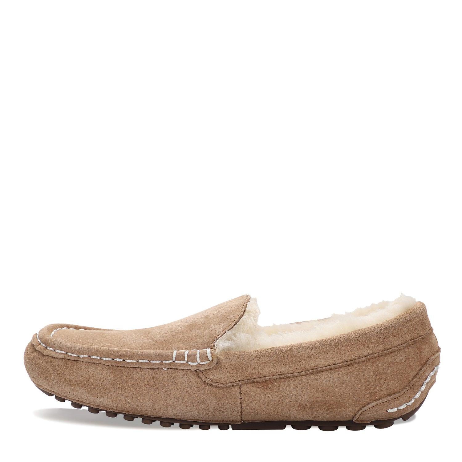 Peltz Shoes  Women's Lamo Callie Moc Slipper - Wide Width Chestnut EW1934WD-CNT
