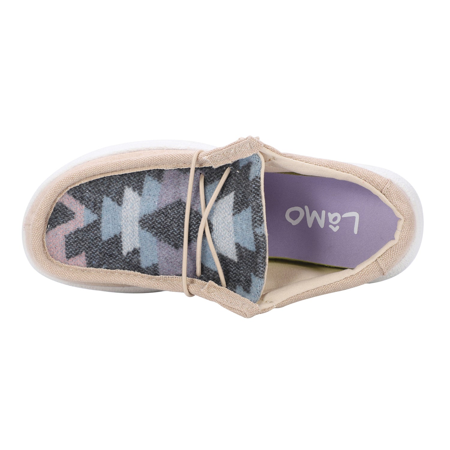 Peltz Shoes  Women's Lamo Paula Slip-On Beige/Multi EW2035-BEMU