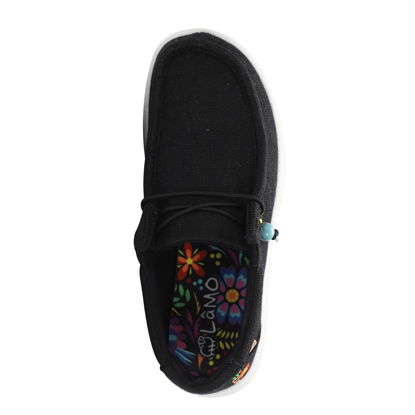 Peltz Shoes  Women's Lamo Paula Slip-On Black Floral EW2035-BKFL