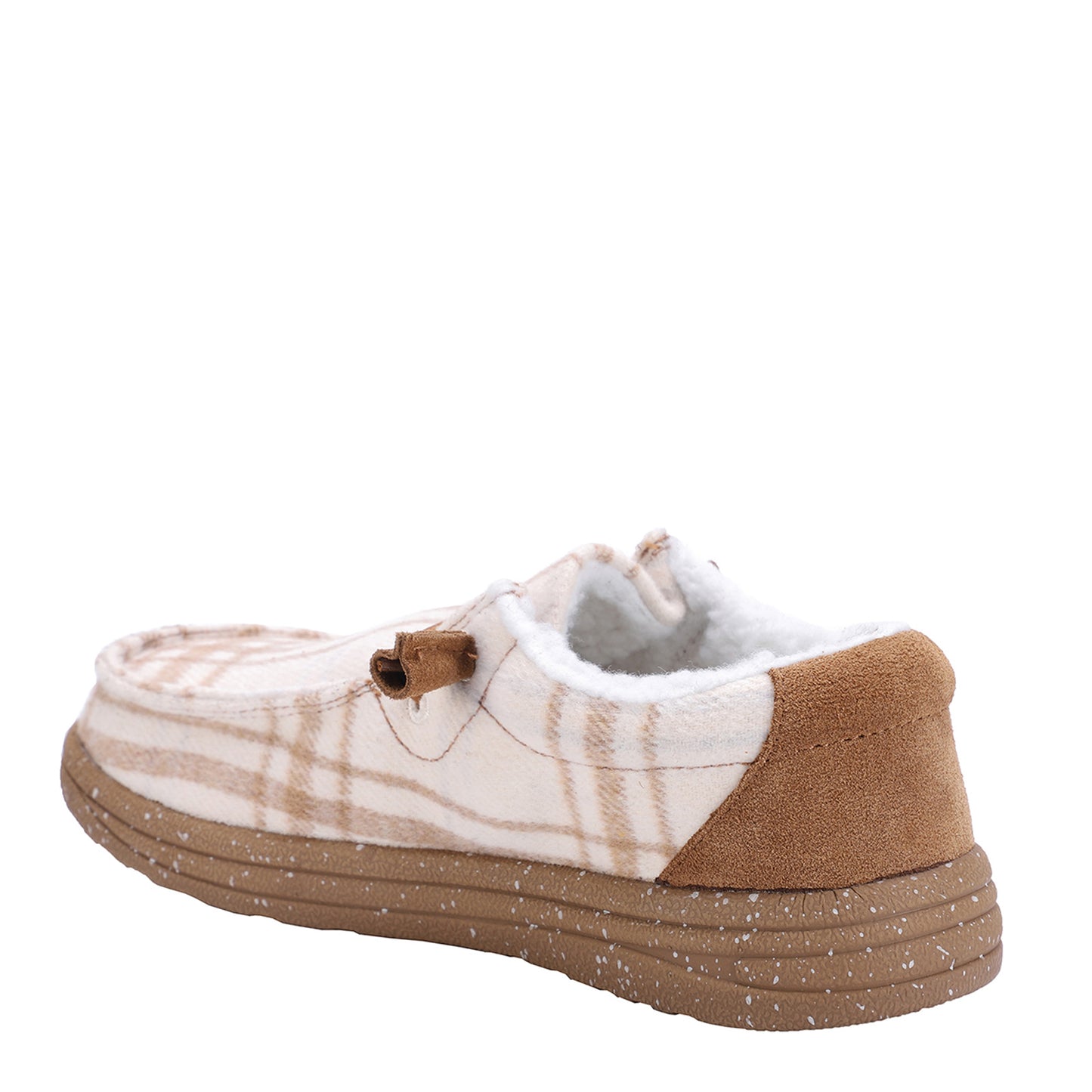 Peltz Shoes  Women's Lamo Samantha Slip-On CREAM PLAID EW2059-278
