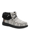 Peltz Shoes  Women's Lamo Cassidy Slipper Black White Multi EW2152-BLKM