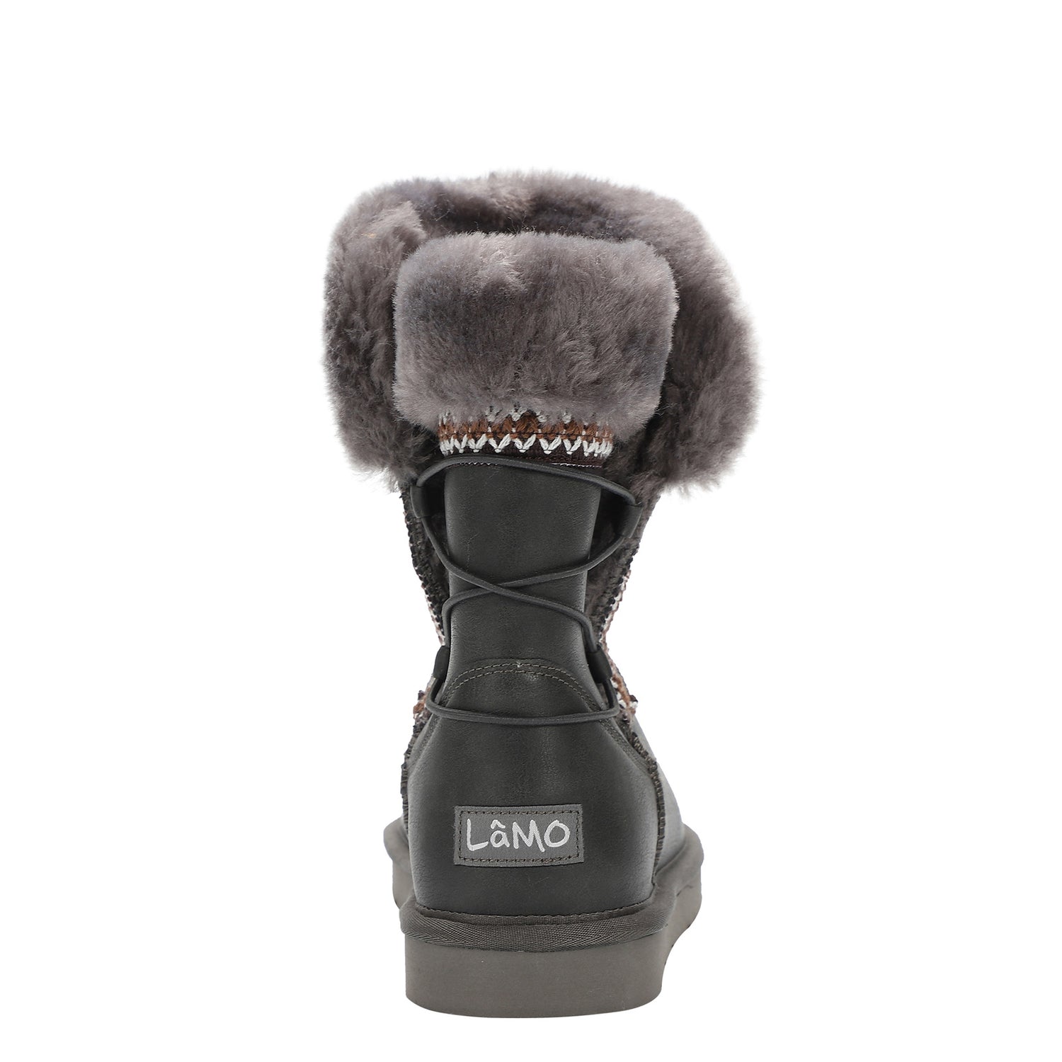 Peltz Shoes  Women's Lamo Alma Boot Waxed Charcoal EW2315-WCHA