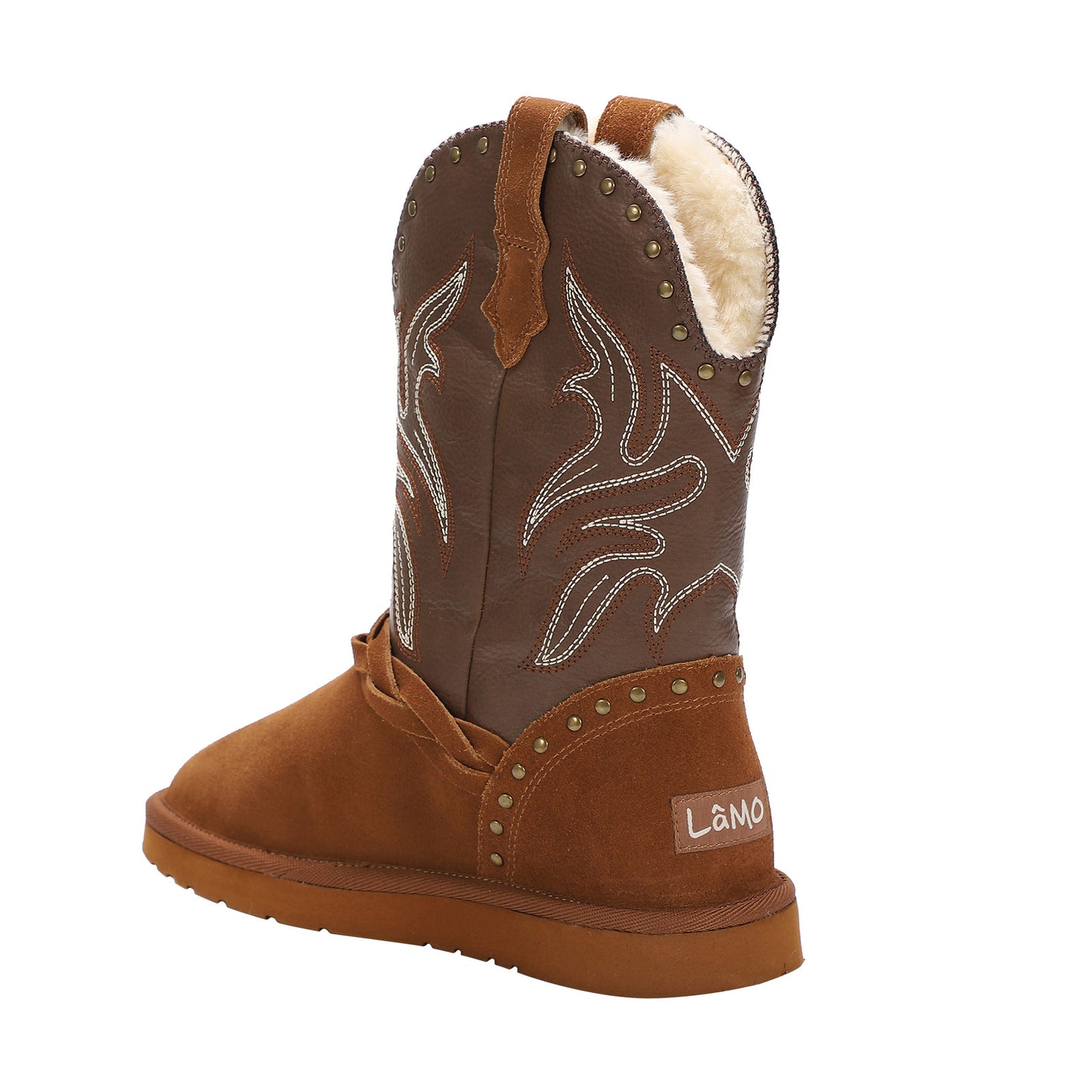 Peltz Shoes  Women's Lamo Wrangler Boot Chestnut/Brown EW2316-964
