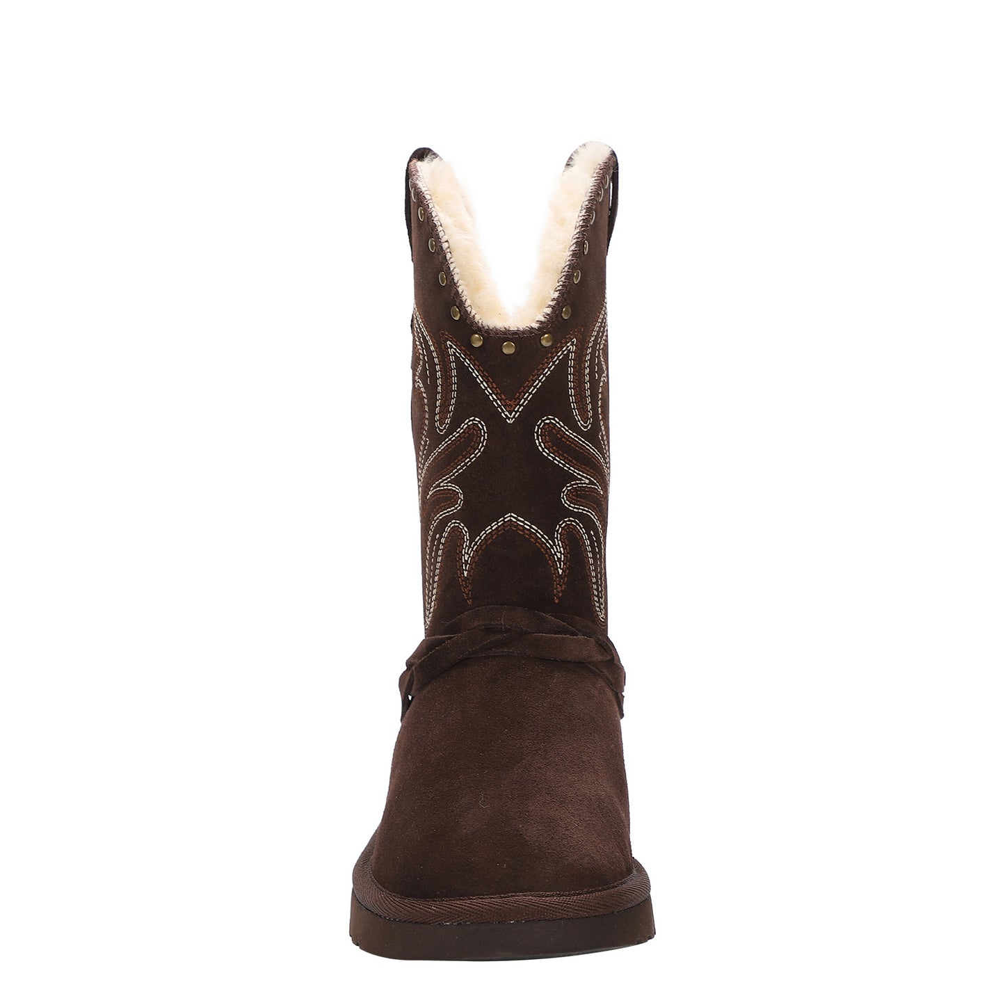 Peltz Shoes  Women's Lamo Wrangler Boot Chocolate EW2316-CHC