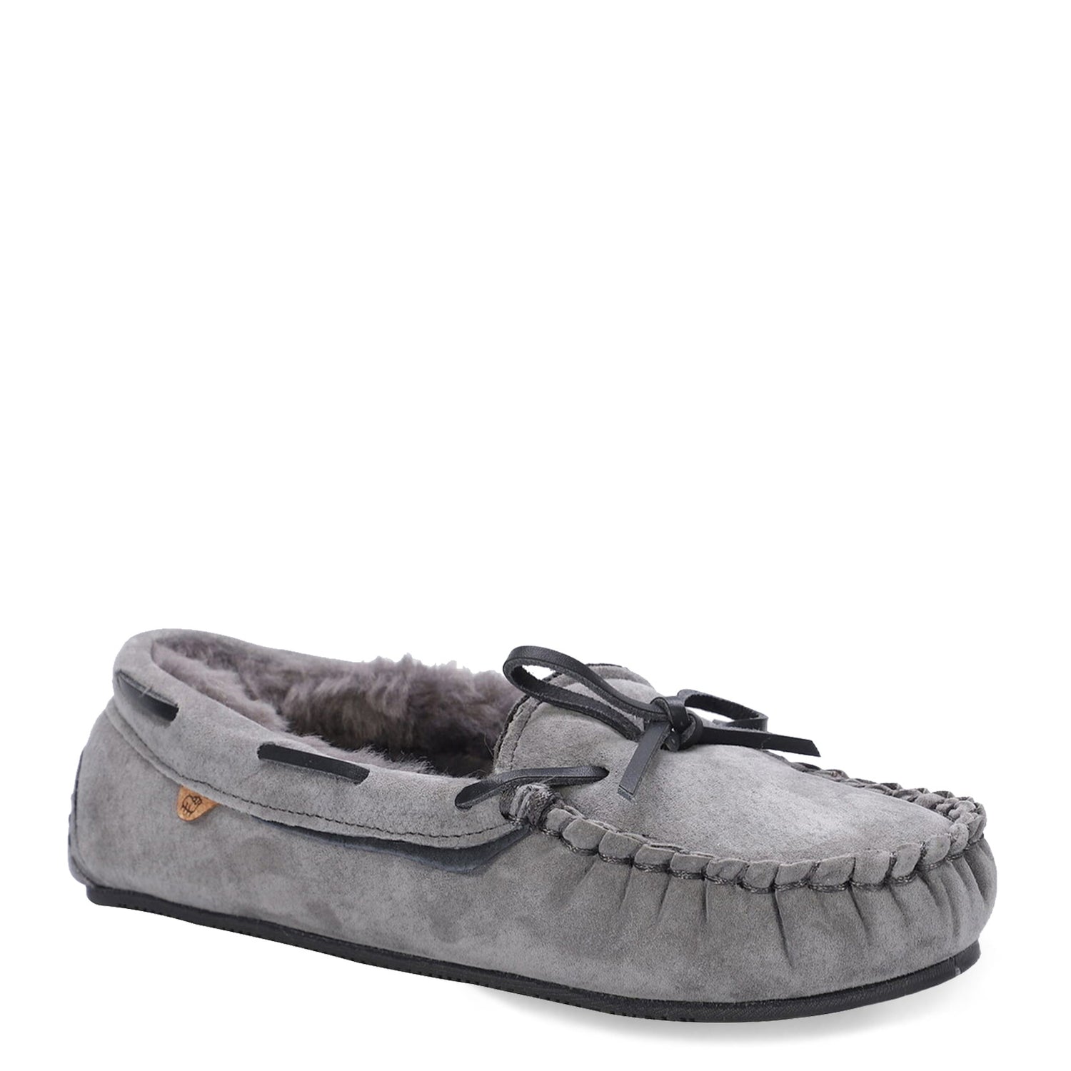 Peltz Shoes  Women's Lamo Hannah Slipper Charcoal EW2318-CHA