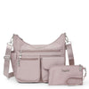 Peltz Shoes  Baggilini Modern Everywhere Hobo Bag BLUSH SHIMMER EWH710-BLSH SHM