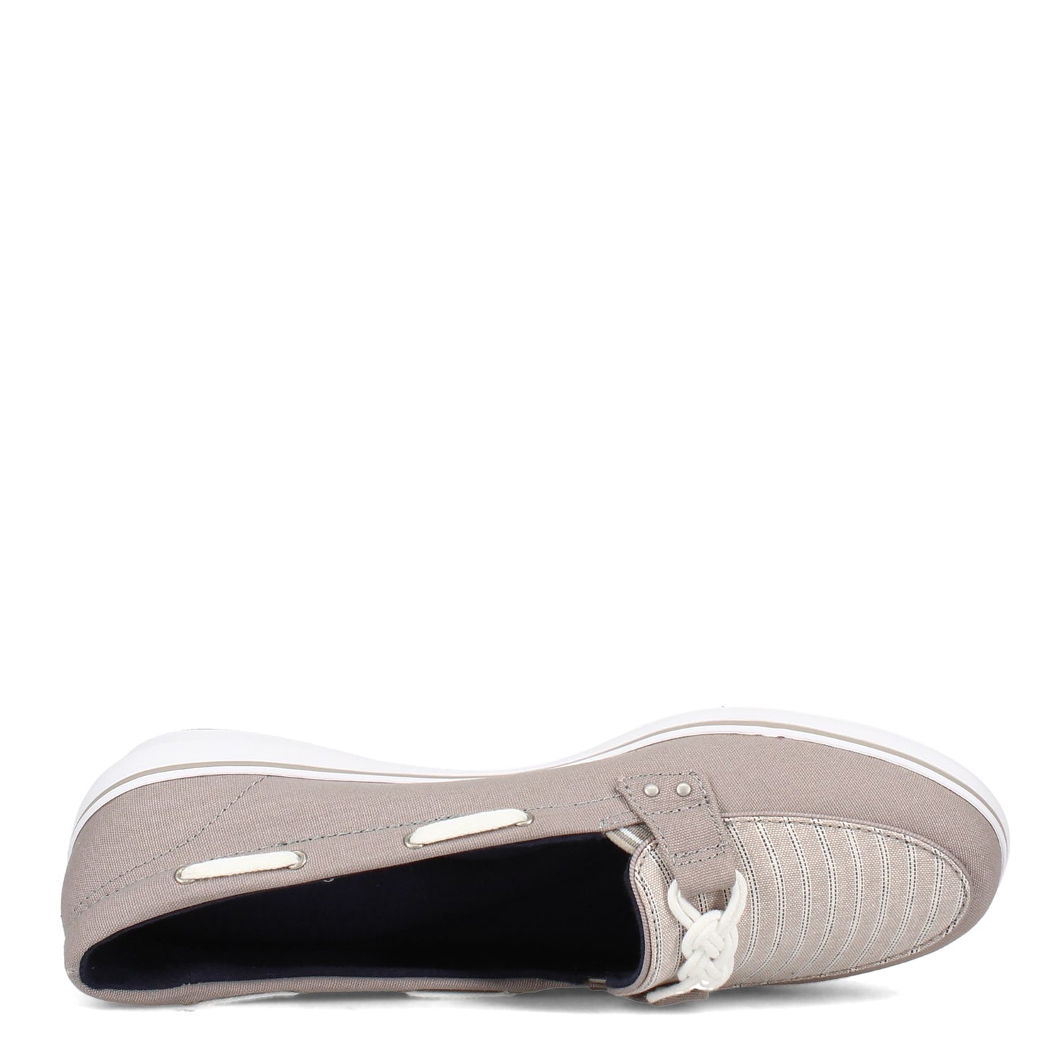 Peltz Shoes  Women's Grasshoppers Windsor Knot Slip-On GREY EF61694