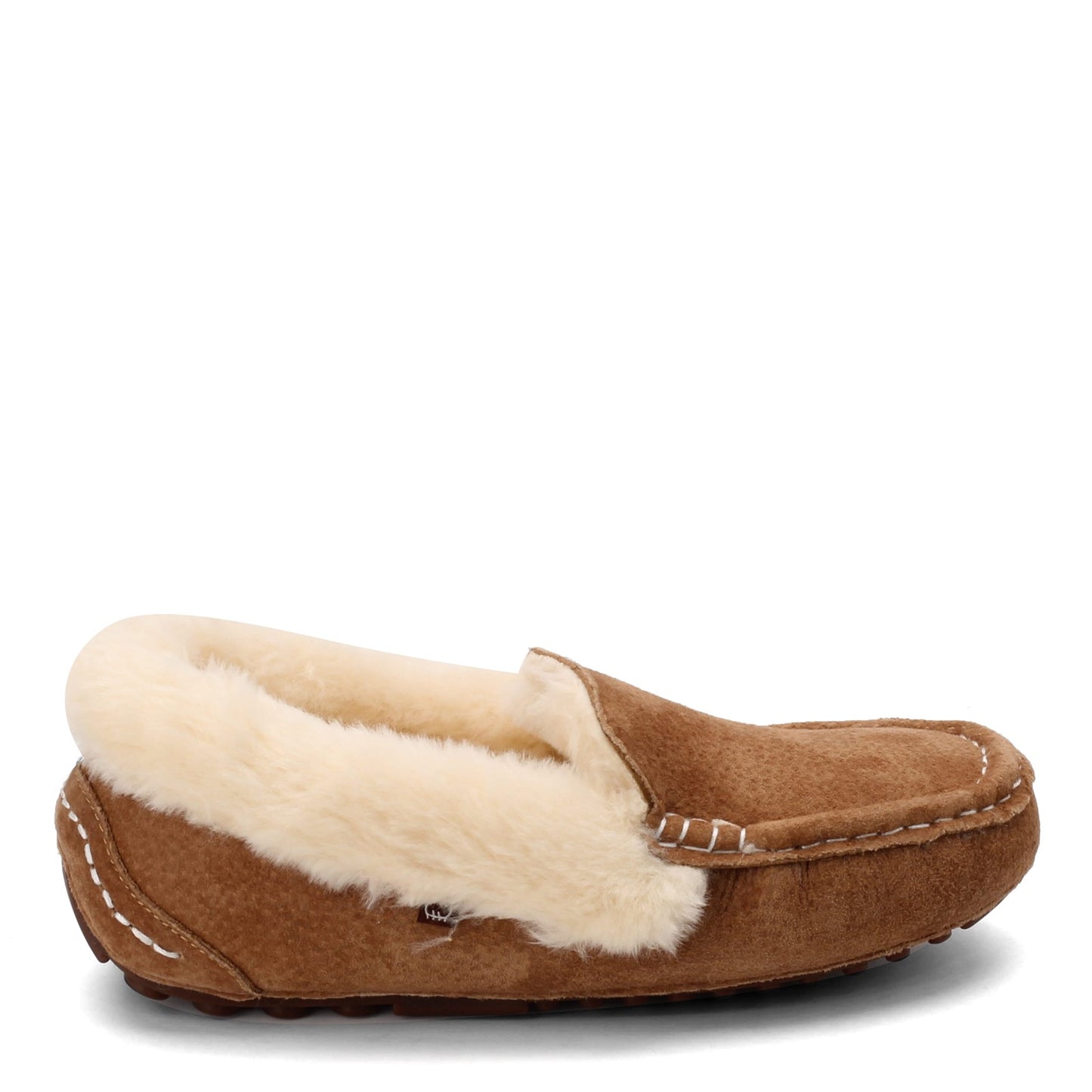 Peltz Shoes  Women's Lamo Aussie Moc Slipper CHESTNUT EW1535-CNT
