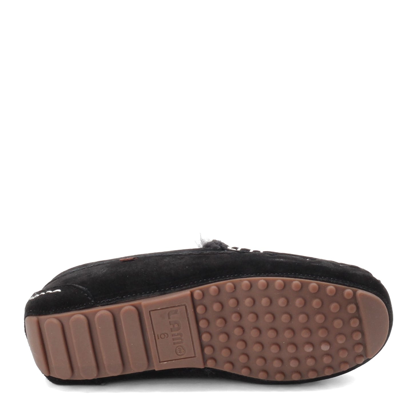 Peltz Shoes  Women's Lamo Callie Moc Slipper BLACK EW1934-BLK
