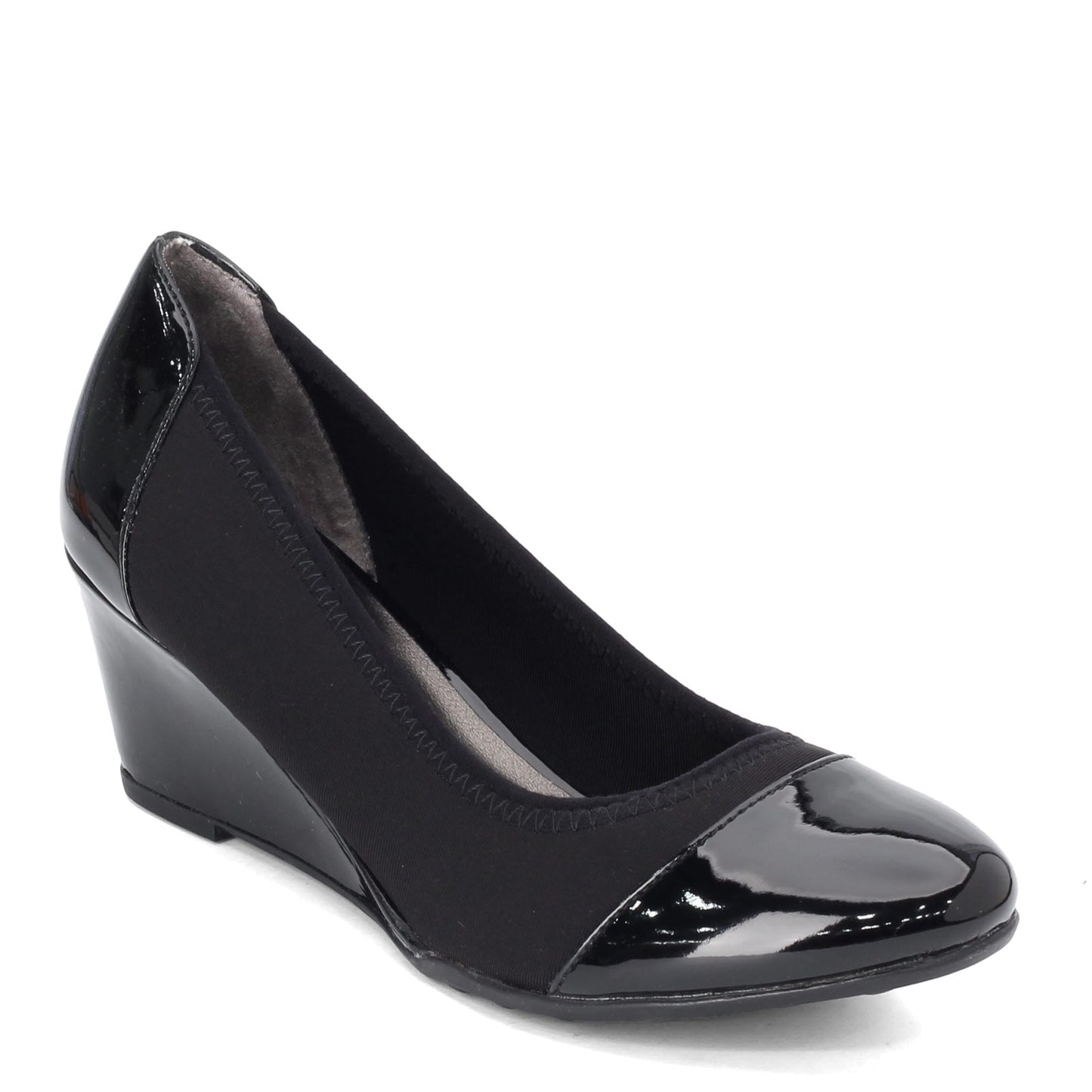 Peltz Shoes  Women's Lifestride Juliana Stretch Wedge Black F2858M1900