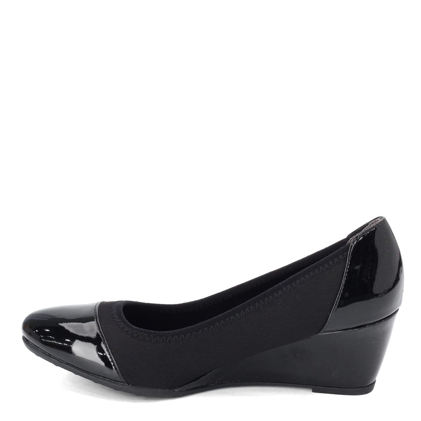 Peltz Shoes  Women's Lifestride Juliana Stretch Wedge Black F2858M1900