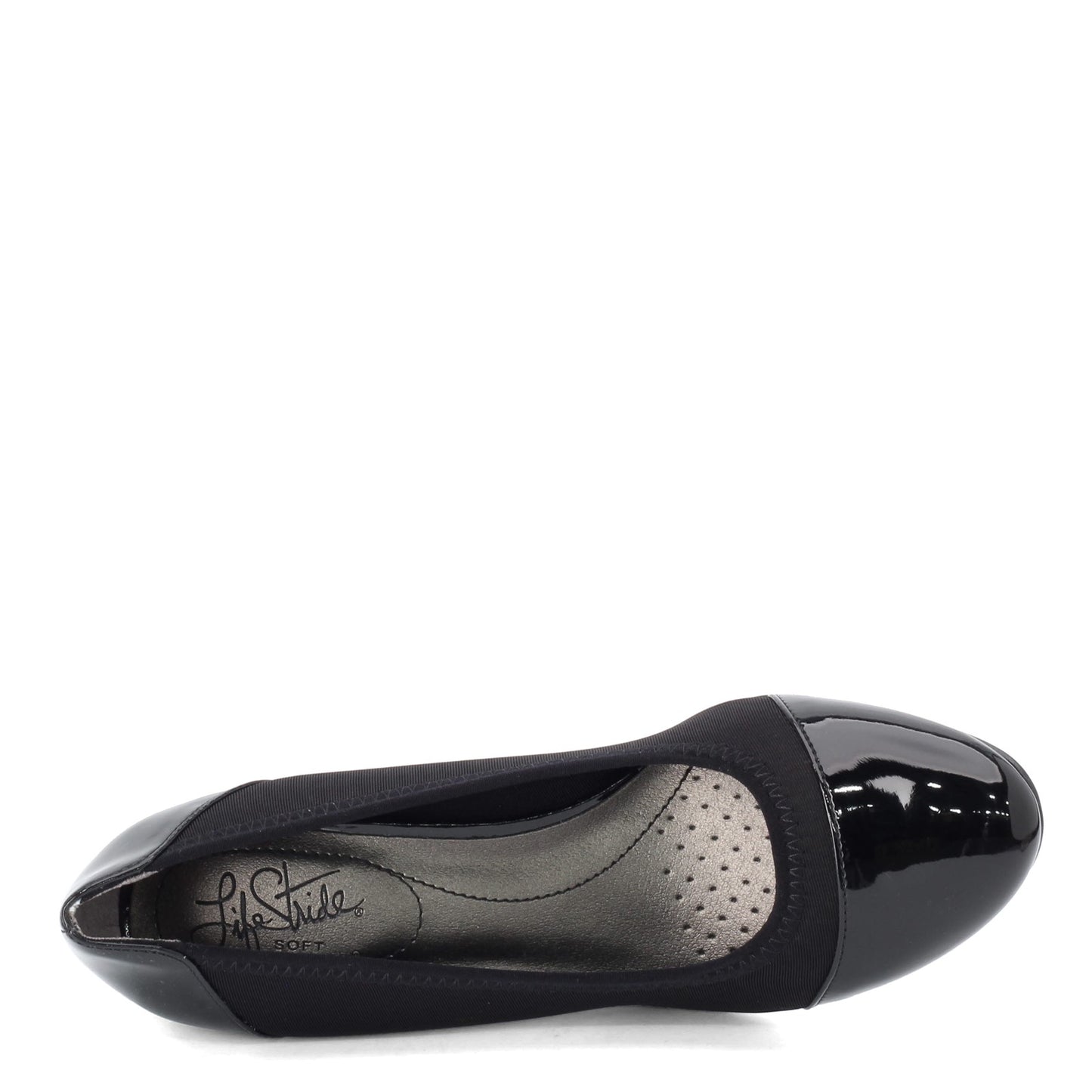 Peltz Shoes  Women's Lifestride Juliana Stretch Wedge Black F2858M1900