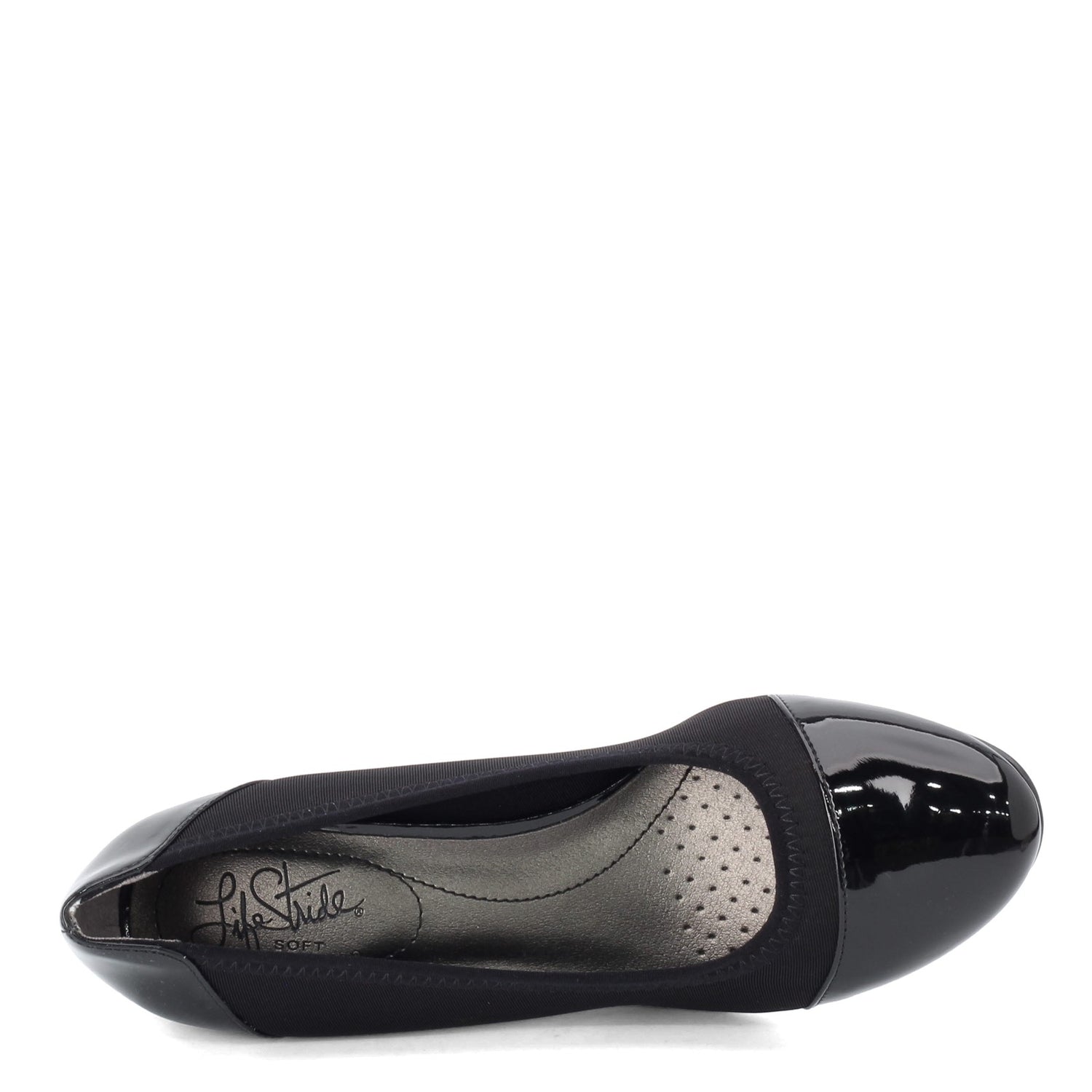 Peltz Shoes  Women's Lifestride Juliana Stretch Wedge Black F2858M1900