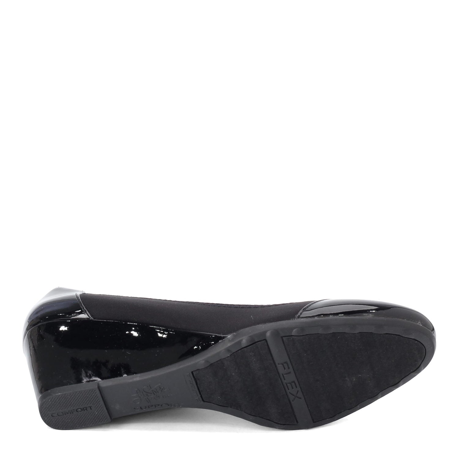 Peltz Shoes  Women's Lifestride Juliana Stretch Wedge Black F2858M1900