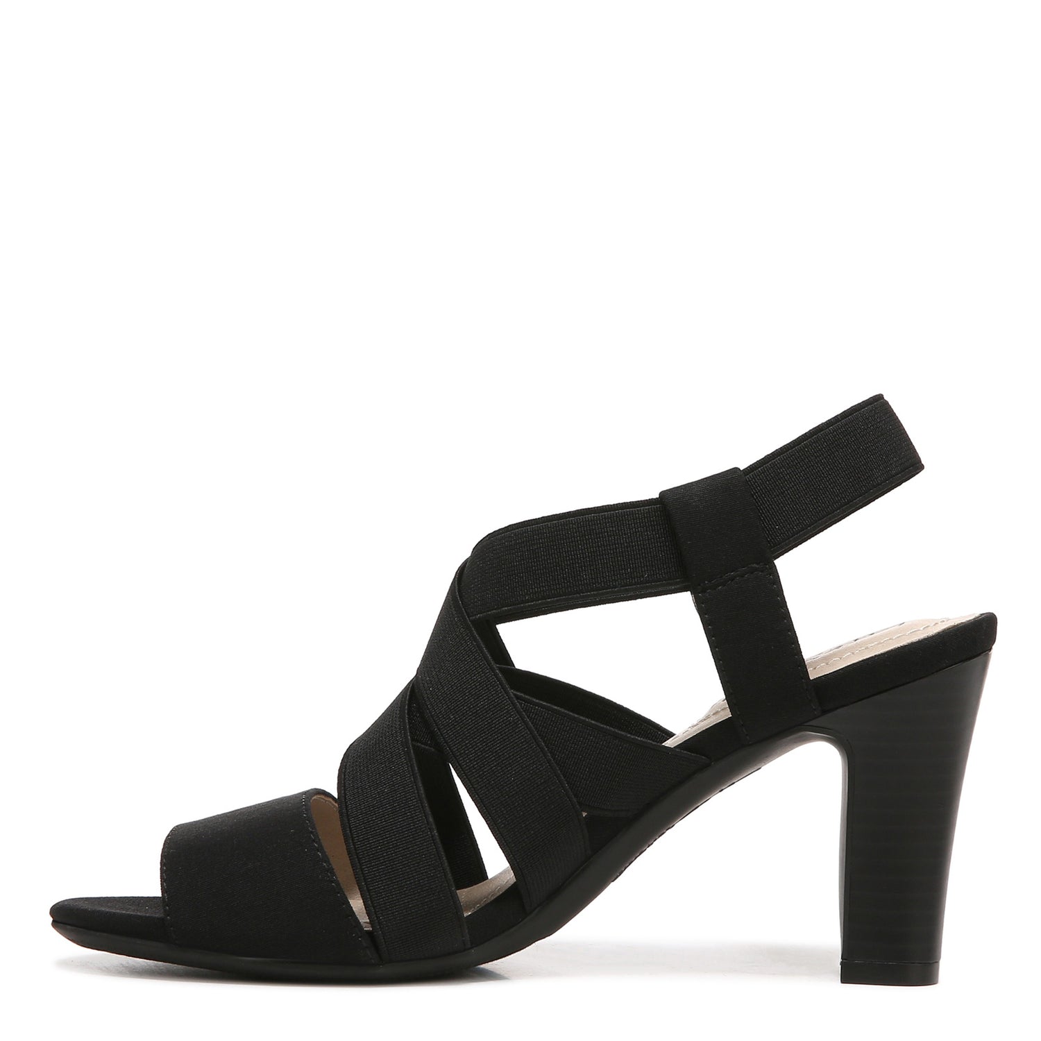 Peltz Shoes  Women's Lifestride Charlotte High Heel Sandals Black F7205S1001