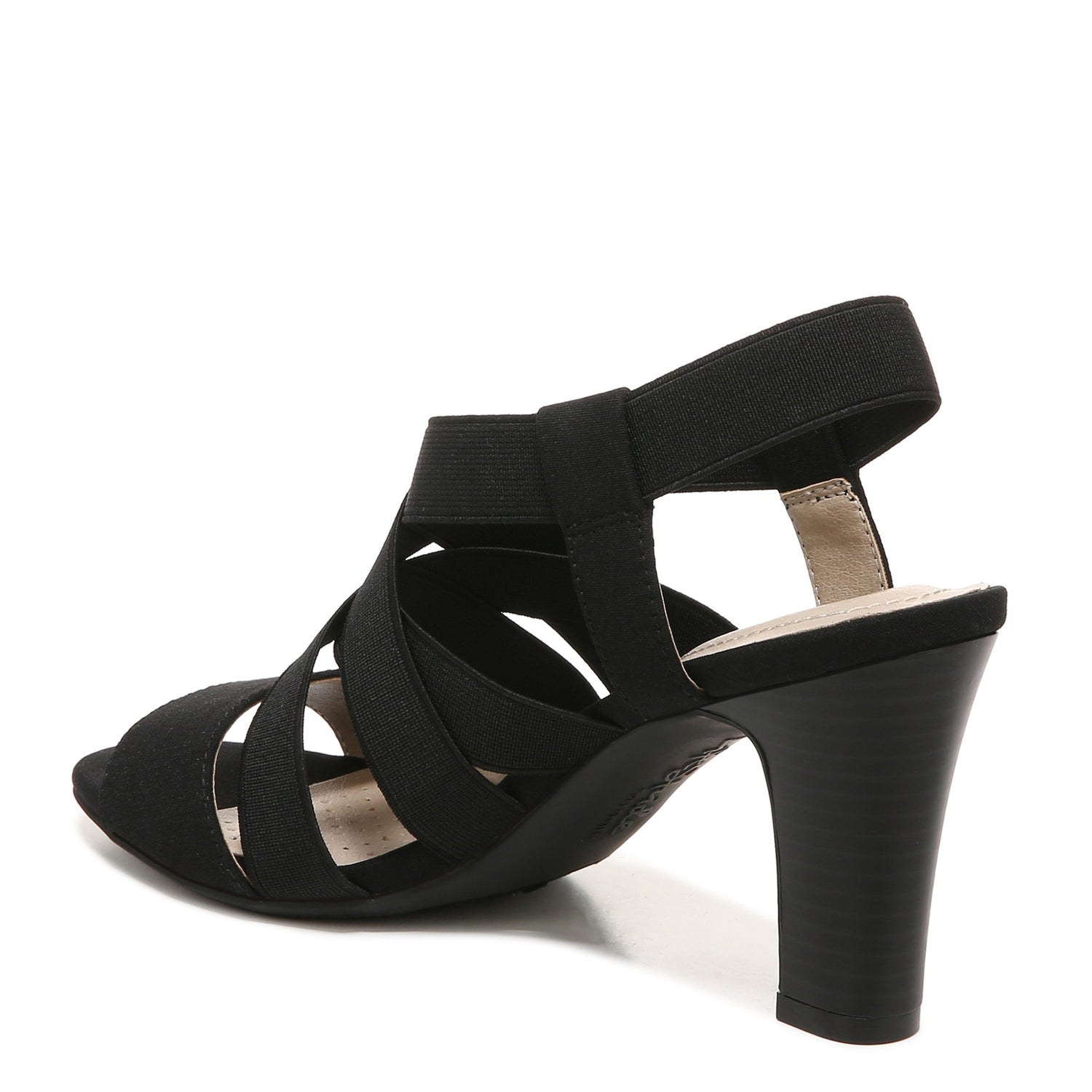 Peltz Shoes  Women's Lifestride Charlotte High Heel Sandals Black F7205S1001